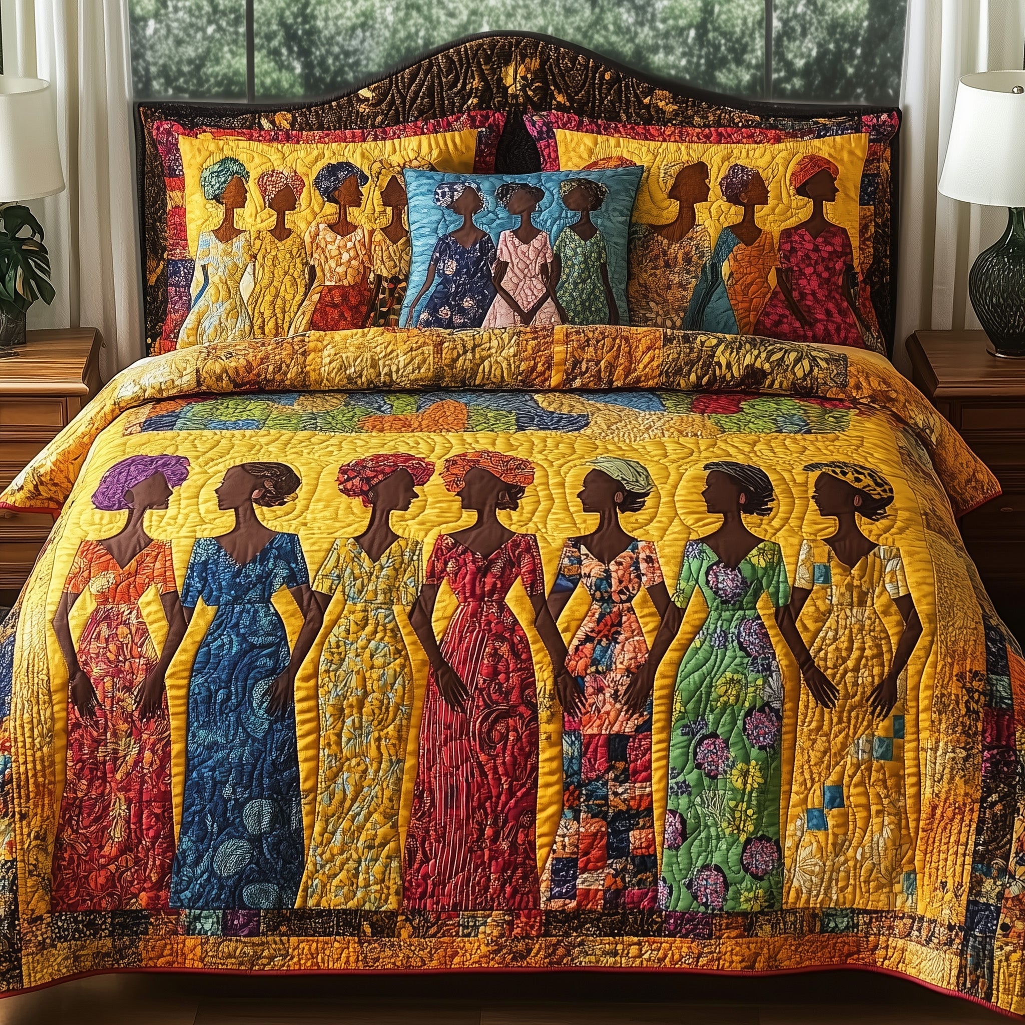 African American Quilted Bedding Set Proud And Free Western Rustic Bedding Gifts