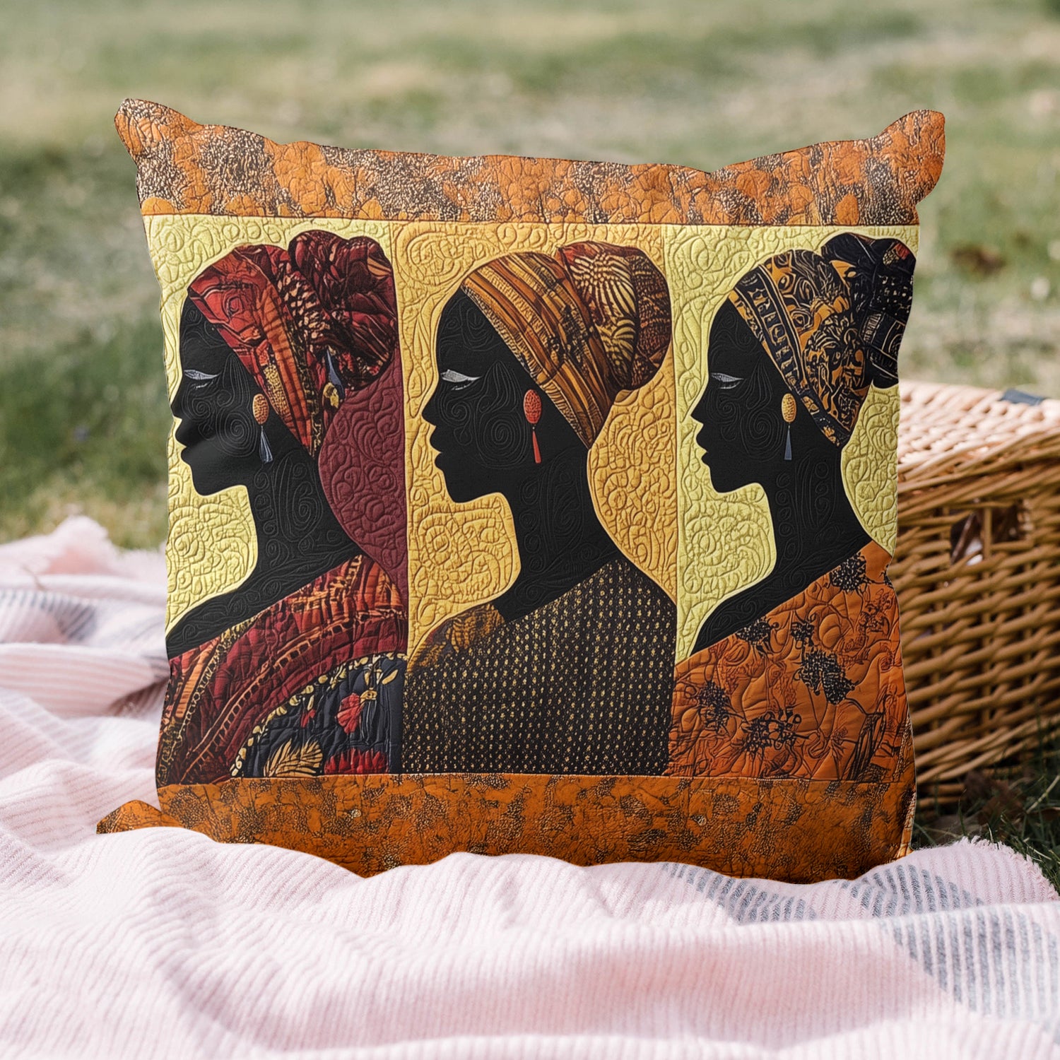 Afro Chic Quilted Pillow Case Cute Pillow Covers Family Gift Ideas