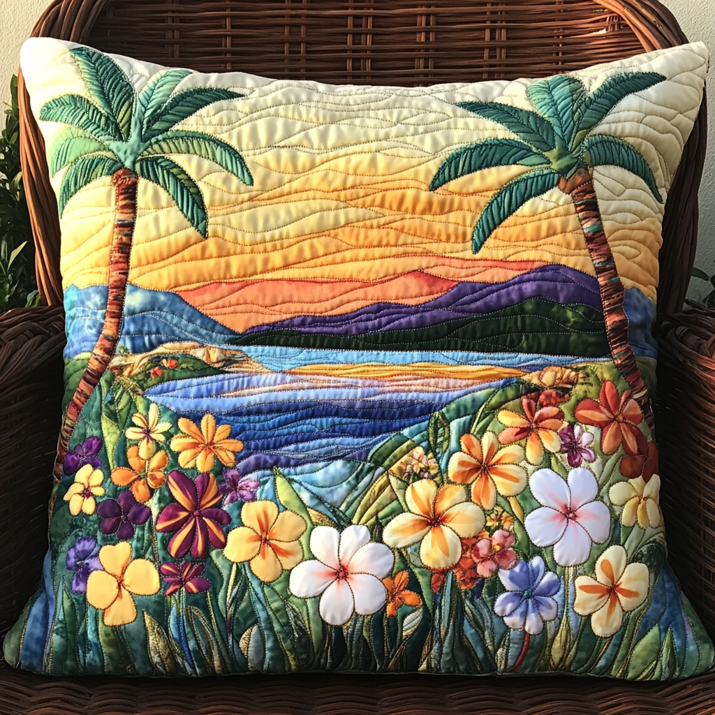 Aloha Comfort Quilted Pillow Case Throw Pillow Case Covers Unique Beach Gifts