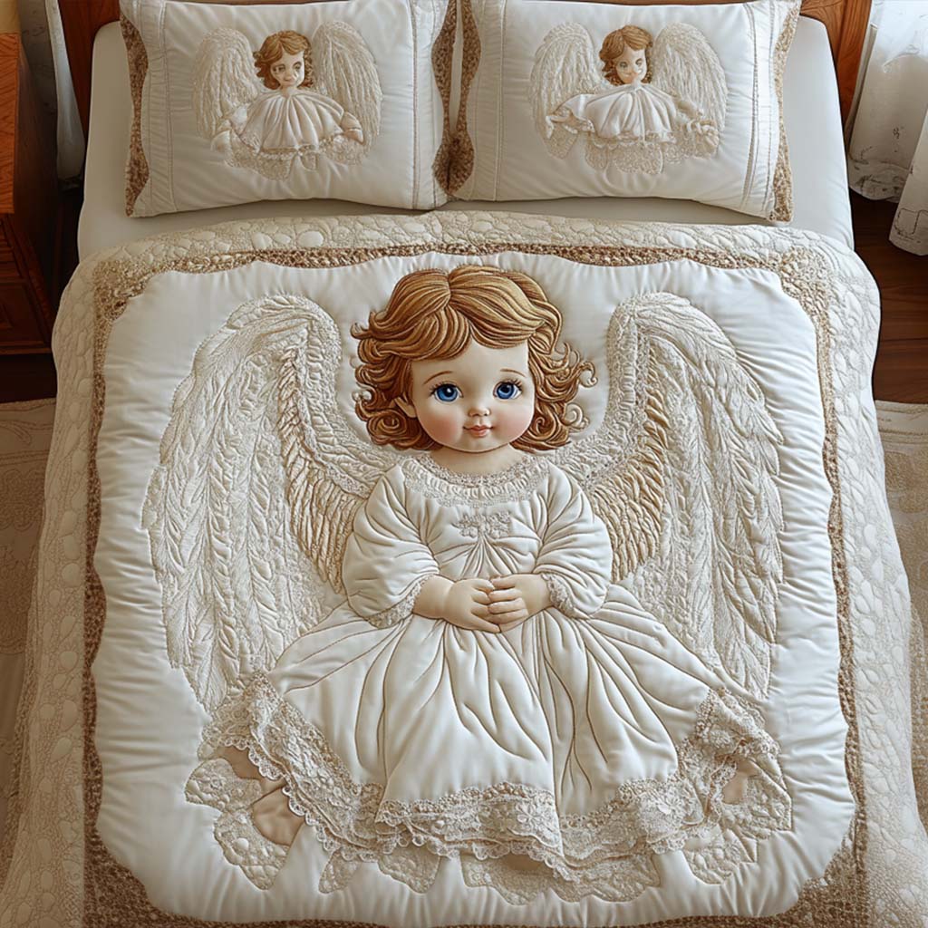 Angelic Grace Quilted Bedding Set Horse Gifts For Adults