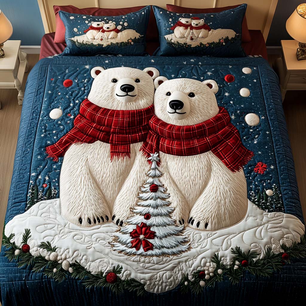 Arctic Duo Quilted Bedding Set Bear Themed Gifts