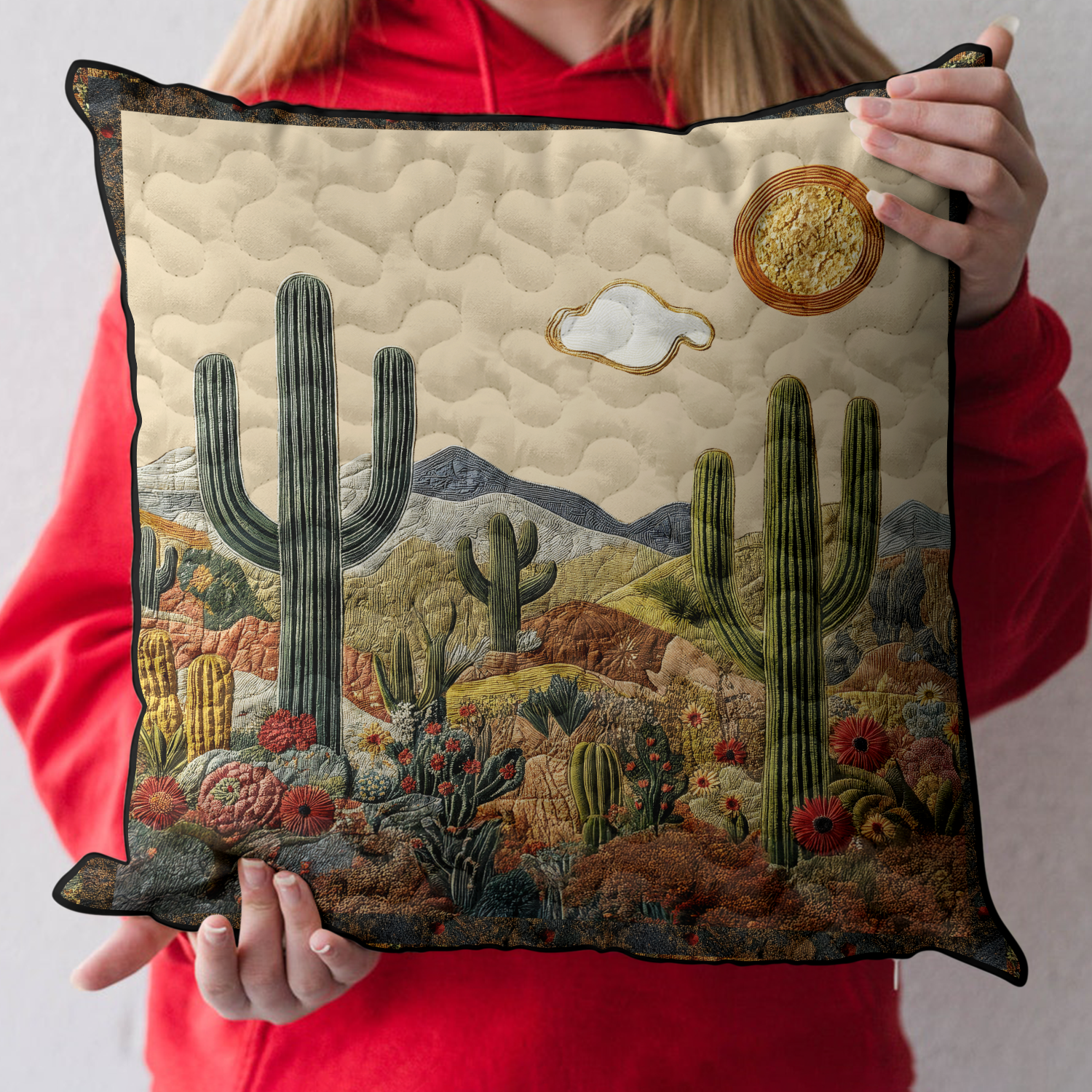 Arid Beauty Quilted Pillow Case Best Throw Pillow Covers Western Gifts For Men