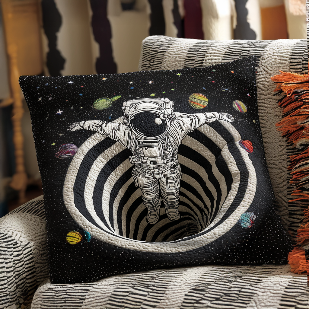 Astronaut Spiral Quilted Pillow Case Decorative Pillow Cases Best Friend Gift Ideas