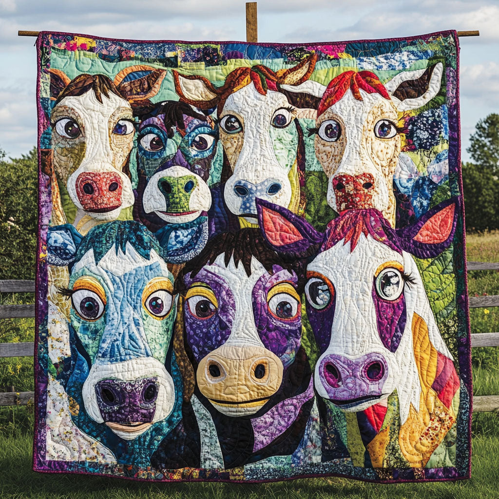 Barnyard Whimsy Quilted Blanket Bed Christmas Decor Gifts For Donkey Lovers