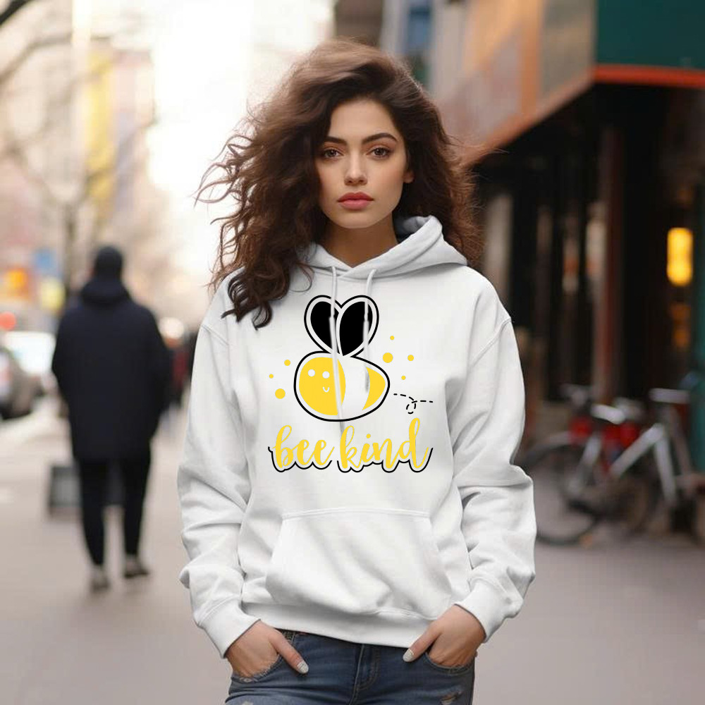 Bee Kind Hoodie Bumble Bee Beekind Clothing Gift Ideas For Best Friend Female Basgiathsweatshirts - Image 5