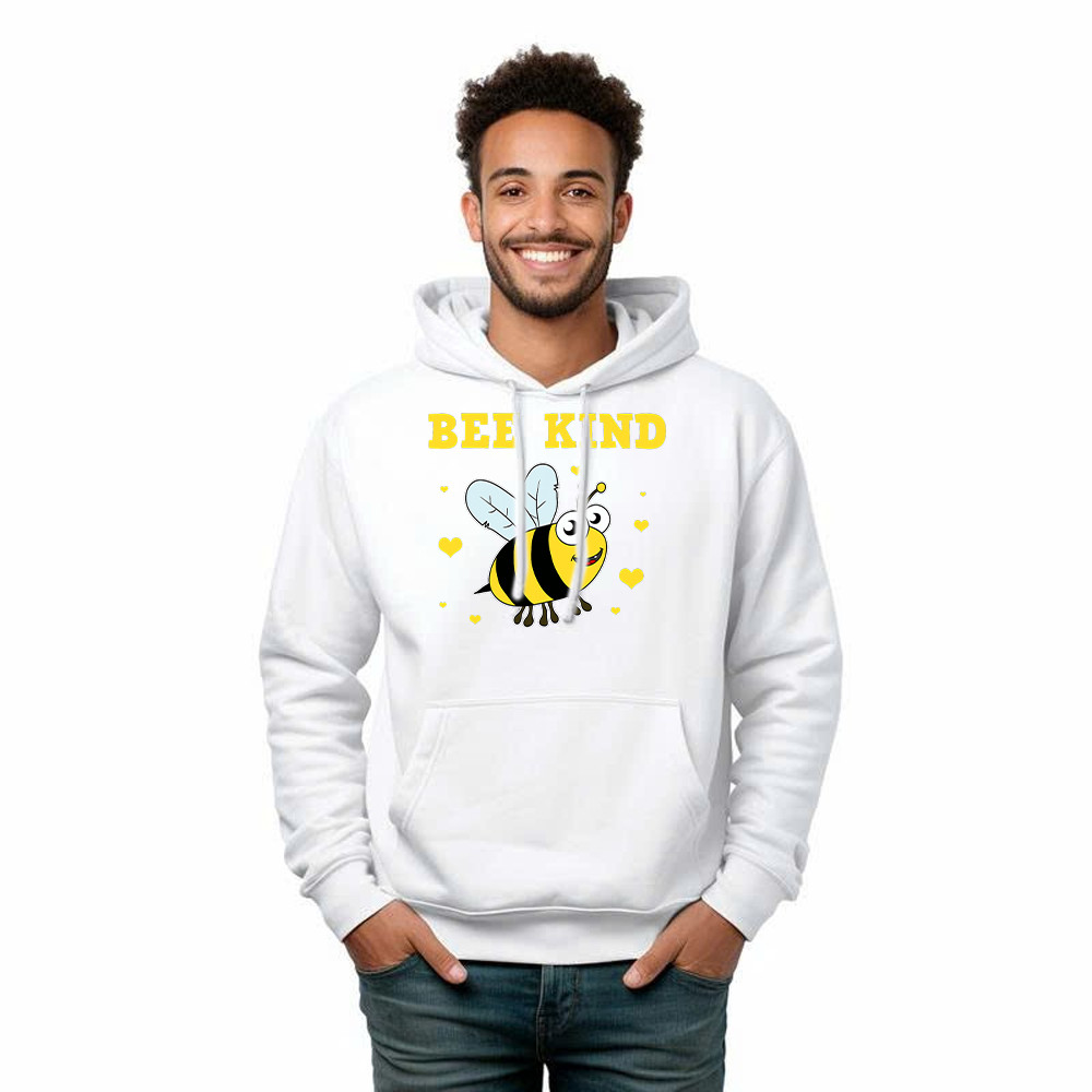 Bee Kind Hoodie Cute Bumble Bee Bekind Clothing Birthday Gift For Male Friend Basgiathsweatshirts - Image 2
