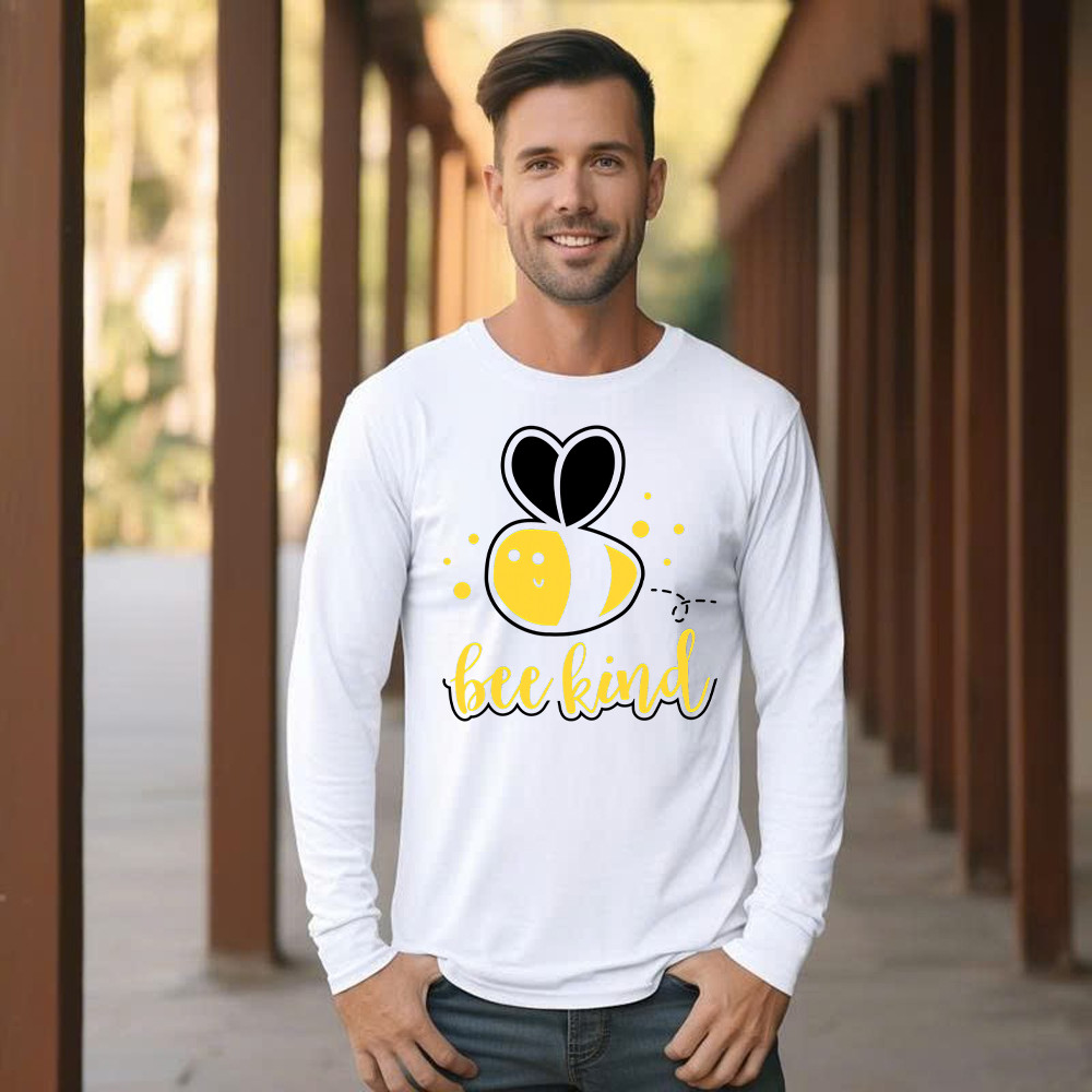 Bee Kind Long Sleeve Shirt Bumble Bee Beekind Clothing Gift Ideas For Best Friend Female Basgiathsweatshirts - Image 4