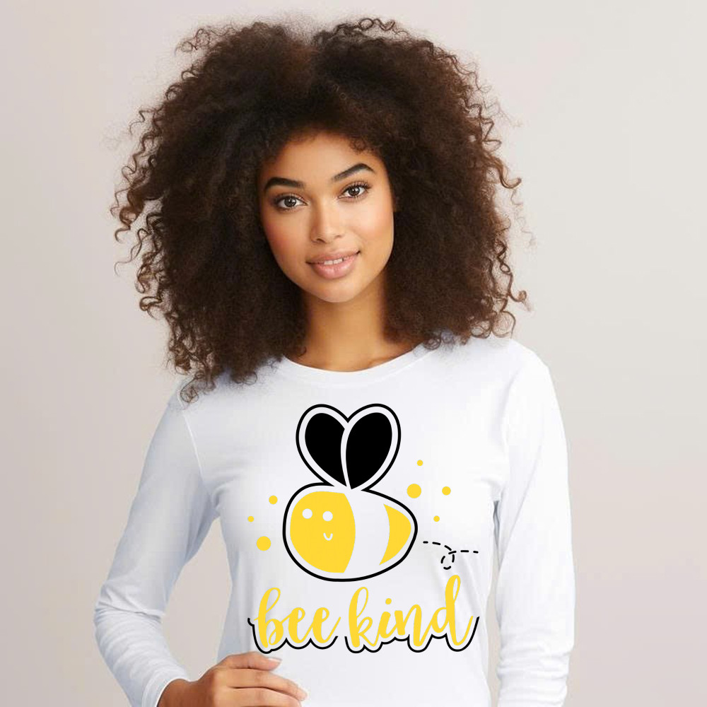 Bee Kind Long Sleeve Shirt Bumble Bee Beekind Clothing Gift Ideas For Best Friend Female Basgiathsweatshirts - Image 2