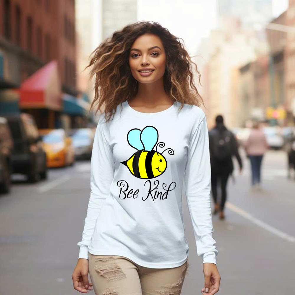 Bee Kind Long Sleeve Shirt Choose Kindness Apparel Gifts For Daughter Basgiathsweatshirts - Image 5