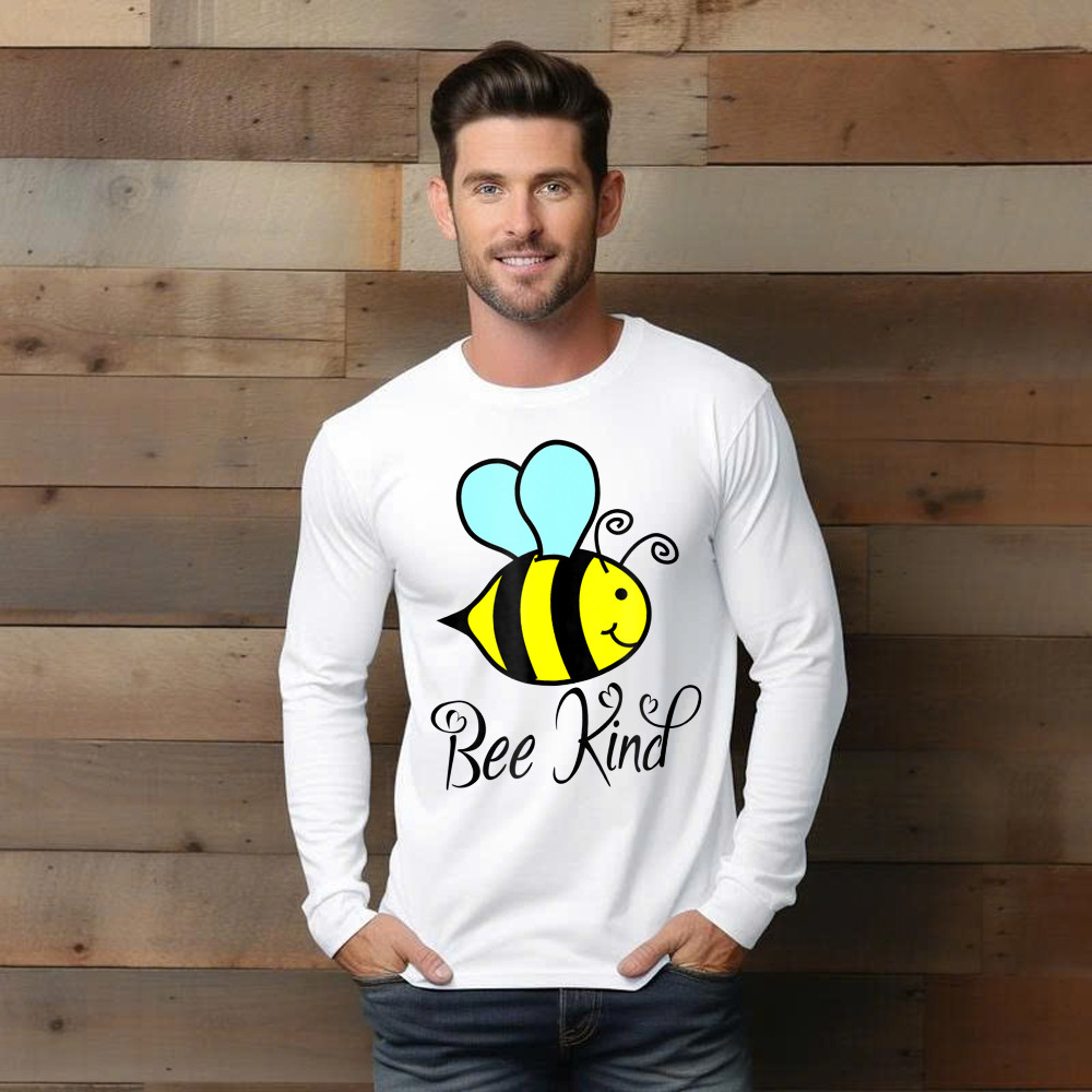Bee Kind Long Sleeve Shirt Choose Kindness Apparel Gifts For Daughter Basgiathsweatshirts - Image 3