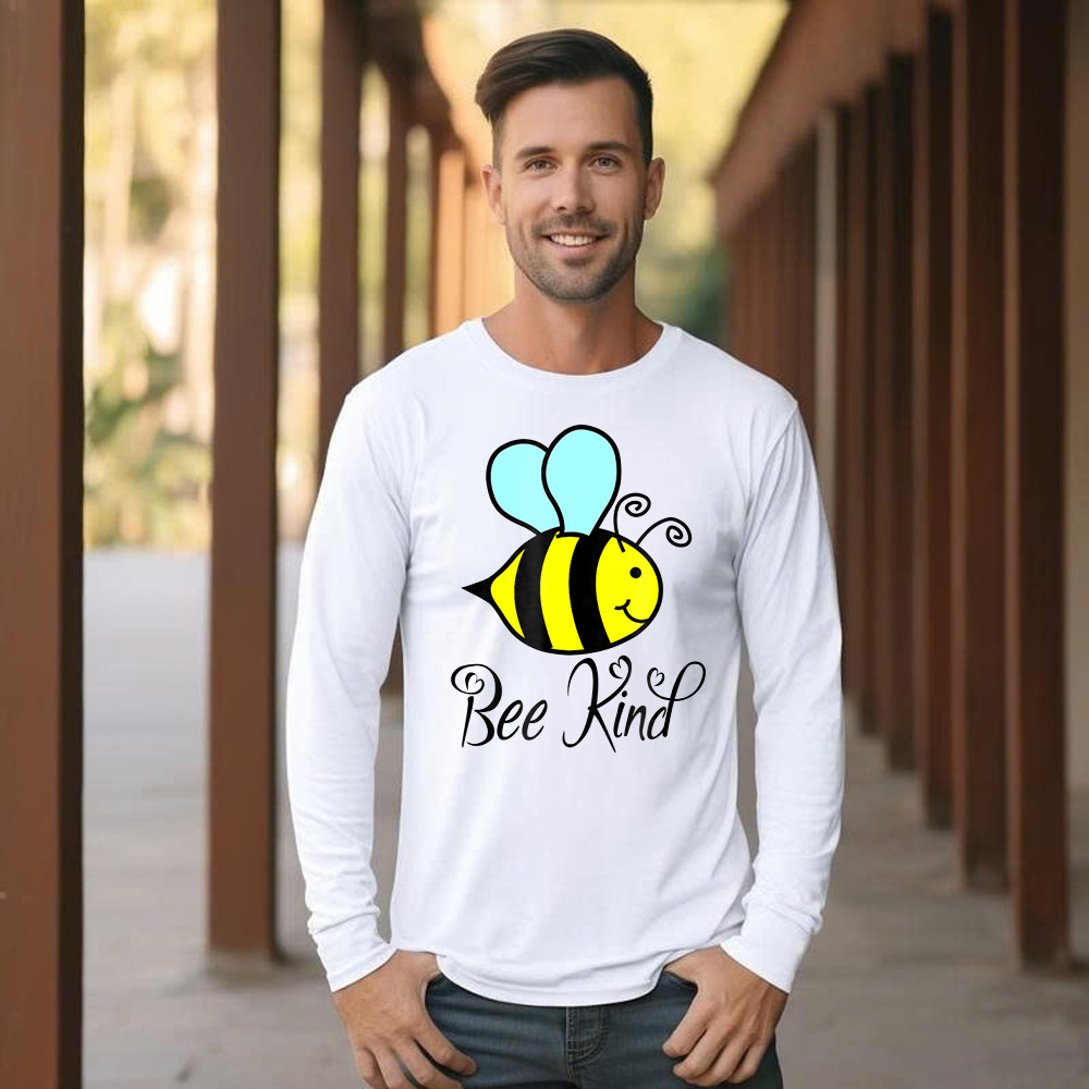 Bee Kind Long Sleeve Shirt Choose Kindness Apparel Gifts For Daughter Basgiathsweatshirts - Image 4