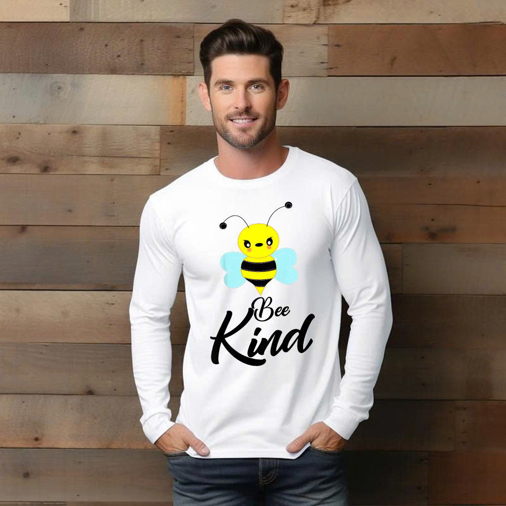 Bee Kind Long Sleeve Shirt Cute Bumble Bee Beekind Shirt Cool Presents For Teenage Guys Basgiathsweatshirts - Image 4