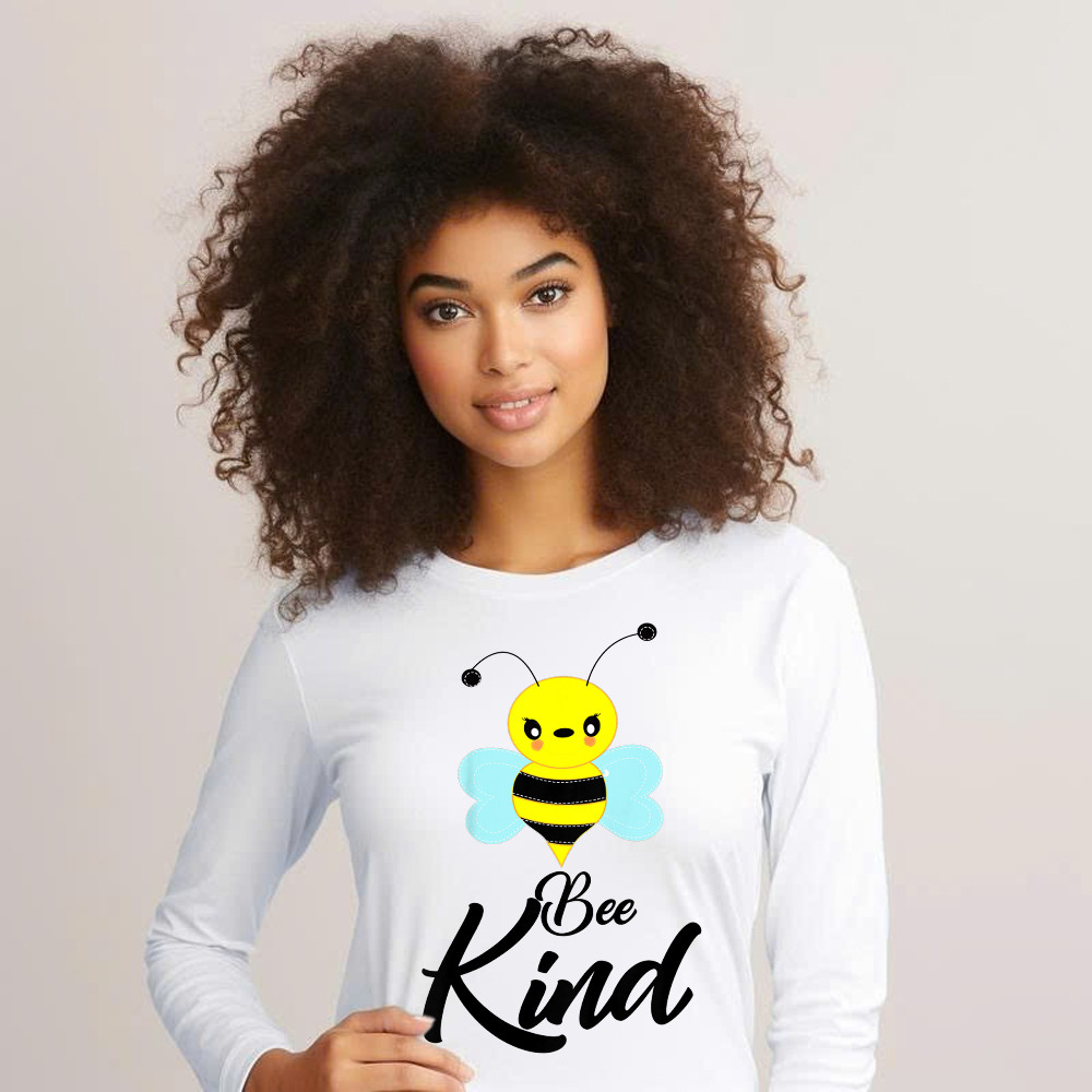 Bee Kind Long Sleeve Shirt Cute Bumble Bee Beekind Shirt Cool Presents For Teenage Guys Basgiathsweatshirts - Image 3