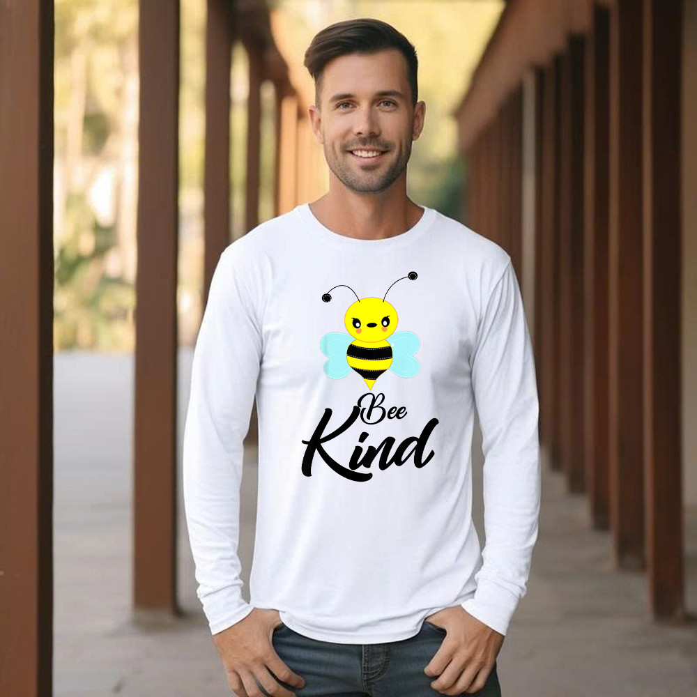 Bee Kind Long Sleeve Shirt Cute Bumble Bee Beekind Shirt Cool Presents For Teenage Guys Basgiathsweatshirts - Image 5