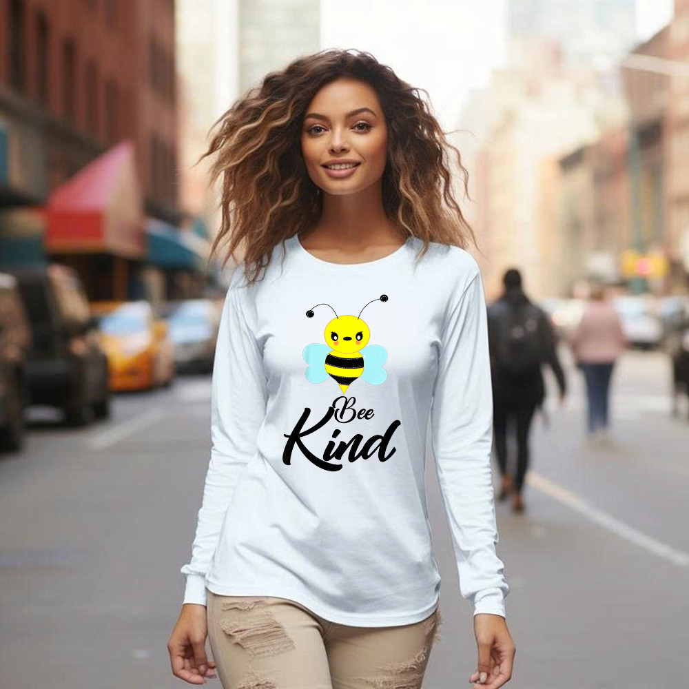 Bee Kind Long Sleeve Shirt Cute Bumble Bee Beekind Shirt Cool Presents For Teenage Guys Basgiathsweatshirts - Image 2