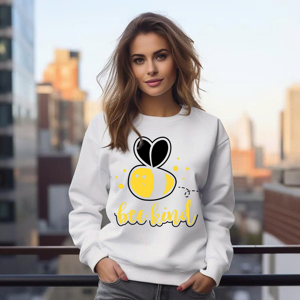Bee Kind Sweatshirt Bumble Bee Beekind Clothing Gift Ideas For Best Friend Female Basgiathsweatshirts - Image 4
