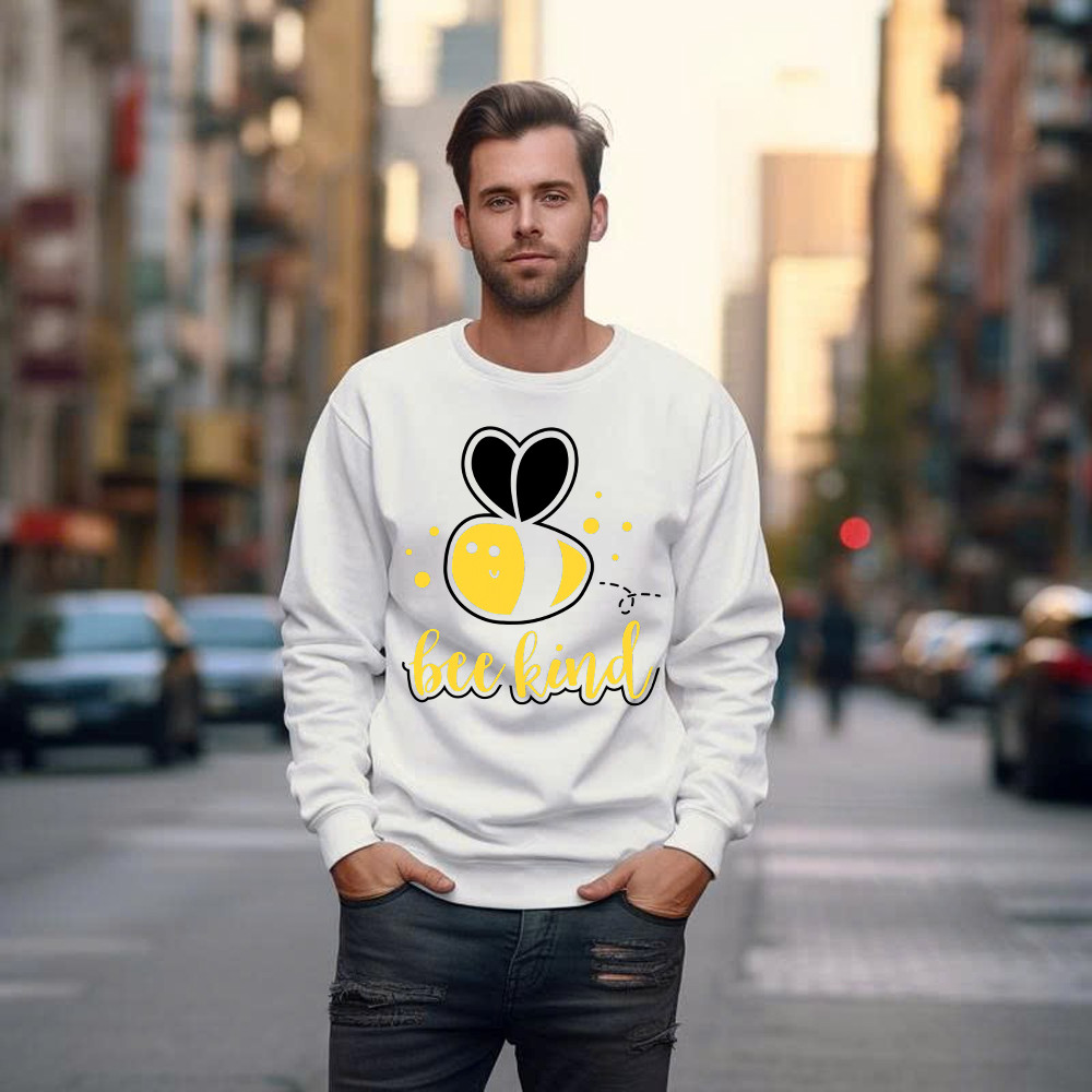 Bee Kind Sweatshirt Bumble Bee Beekind Clothing Gift Ideas For Best Friend Female Basgiathsweatshirts - Image 3
