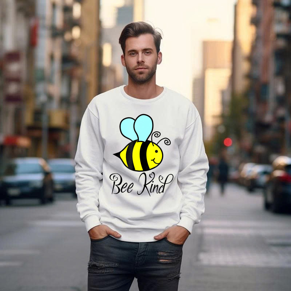 Bee Kind Sweatshirt Choose Kindness Apparel Gifts For Daughter Basgiathsweatshirts - Image 3