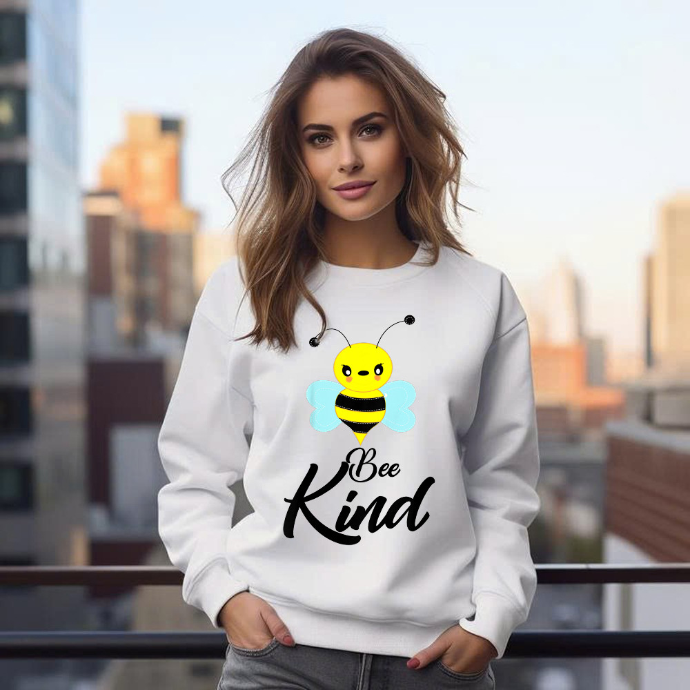 Bee Kind Sweatshirt Cute Bumble Bee Beekind Shirt Cool Presents For Teenage Guys Basgiathsweatshirts - Image 4