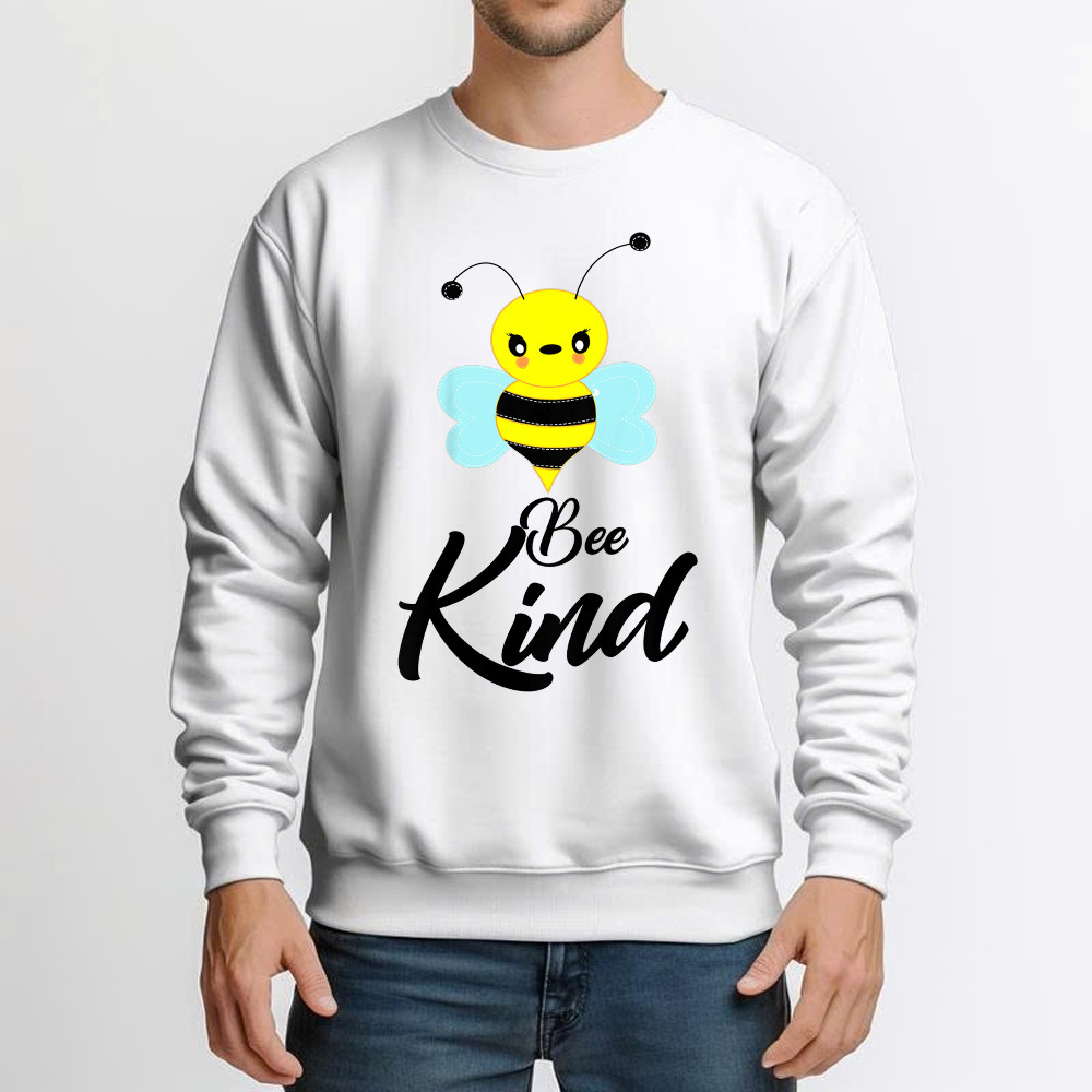 Bee Kind Sweatshirt Cute Bumble Bee Beekind Shirt Cool Presents For Teenage Guys Basgiathsweatshirts - Image 5