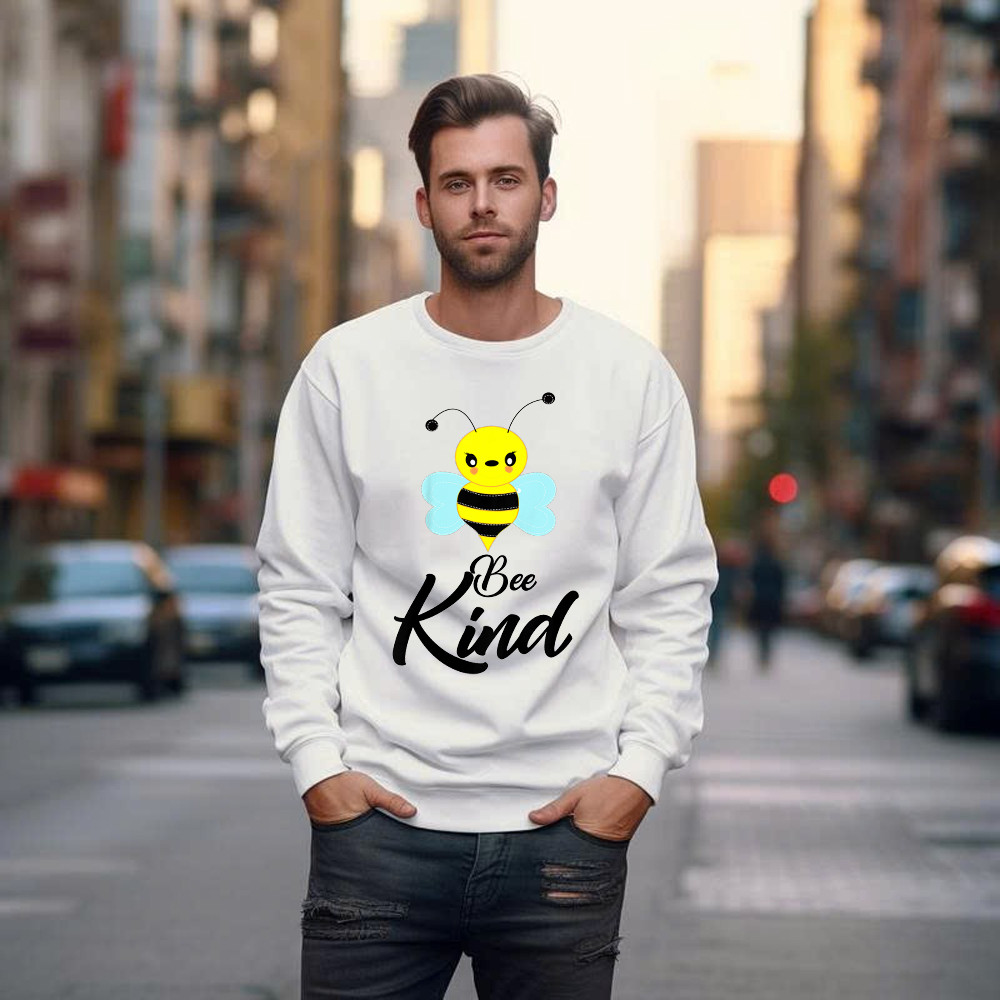 Bee Kind Sweatshirt Cute Bumble Bee Beekind Shirt Cool Presents For Teenage Guys Basgiathsweatshirts - Image 3