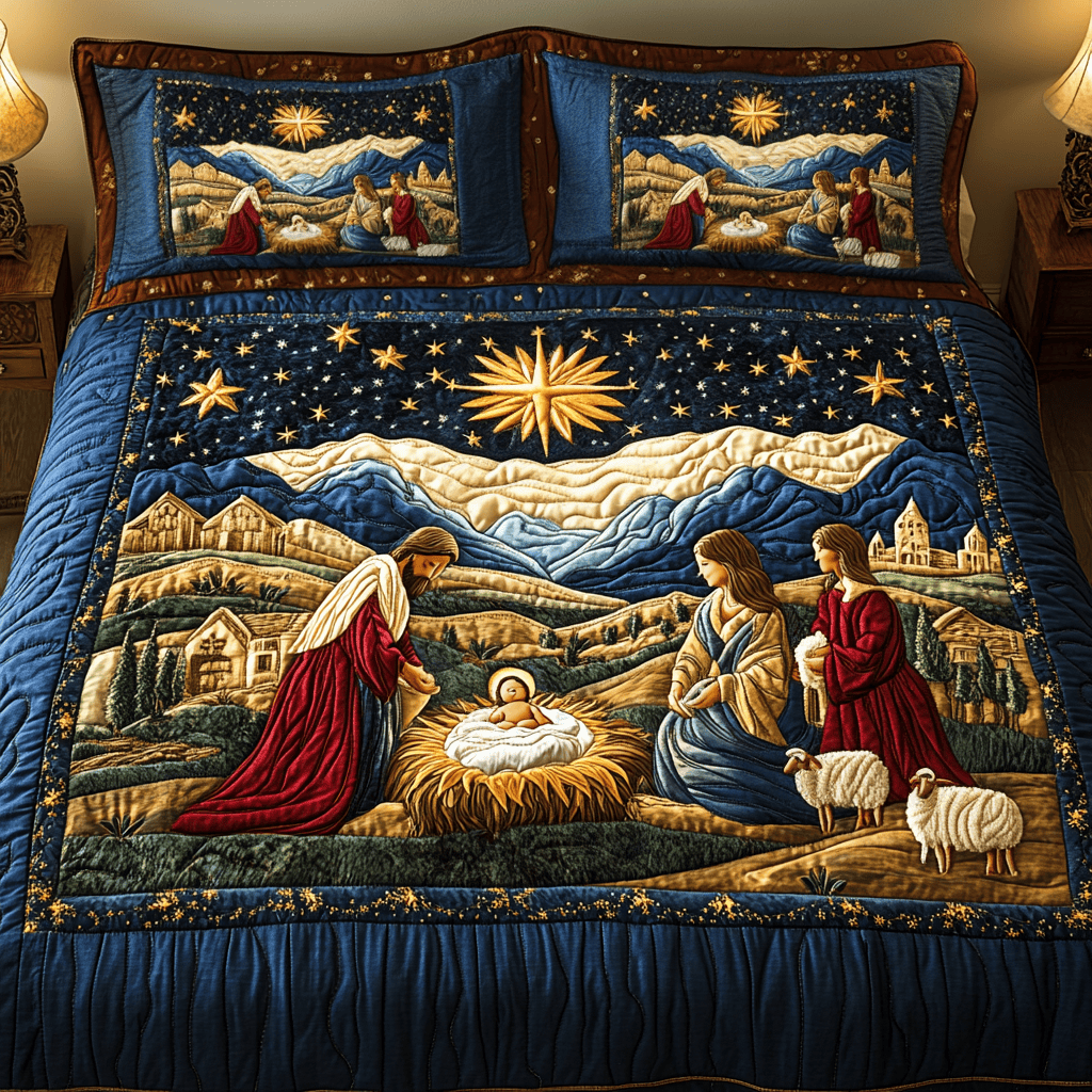 Bethlehem Bliss Quilted Bedding Set Secret Santa Gift Ideas