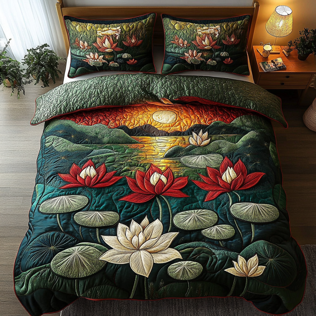 Blossom of Grace Quilted Bedding Set Christmas Floral Gifts