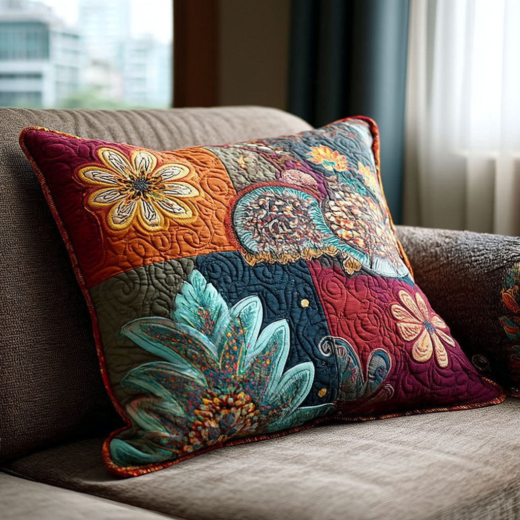 Boho Whispers Quilted Pillow Case Decorative Pillow Covers Hippie Christmas Gift Ideas