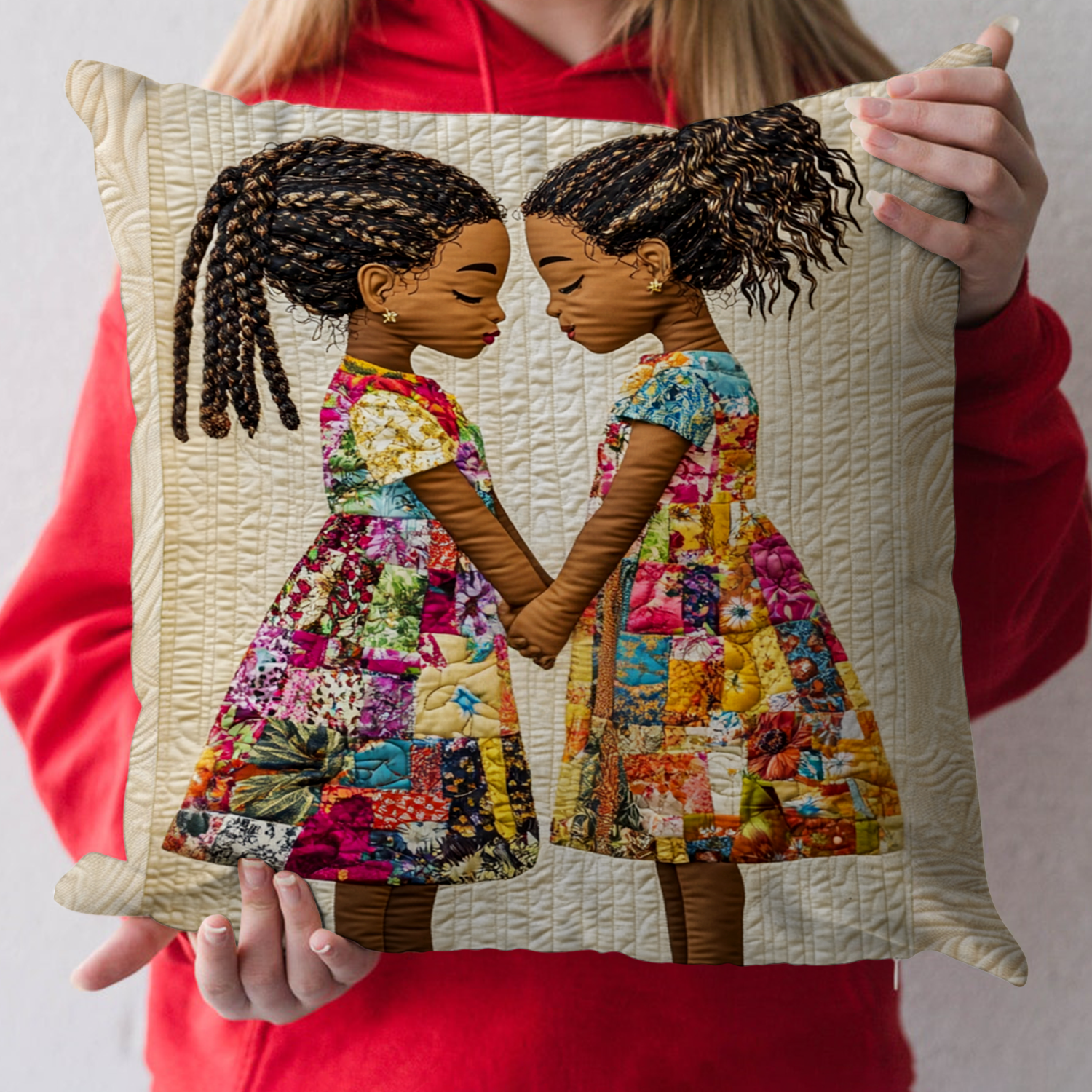 Braided Souls Quilted Pillow Case Nice Pillow Covers African American Heritage Month Gifts