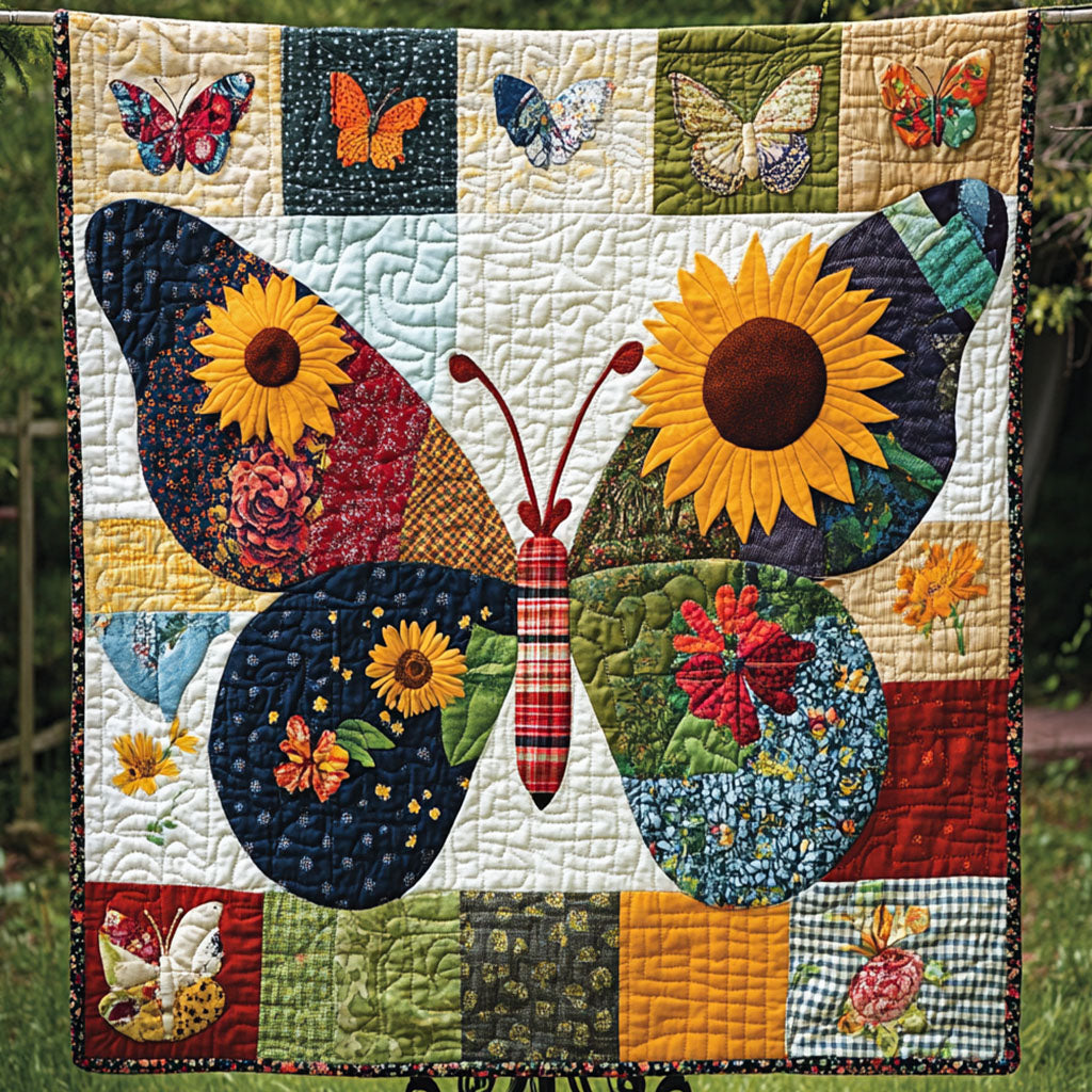 Butterfly Garden Quilted Blanket Christmas Holiday Butterfly Gifts For Girlfriend