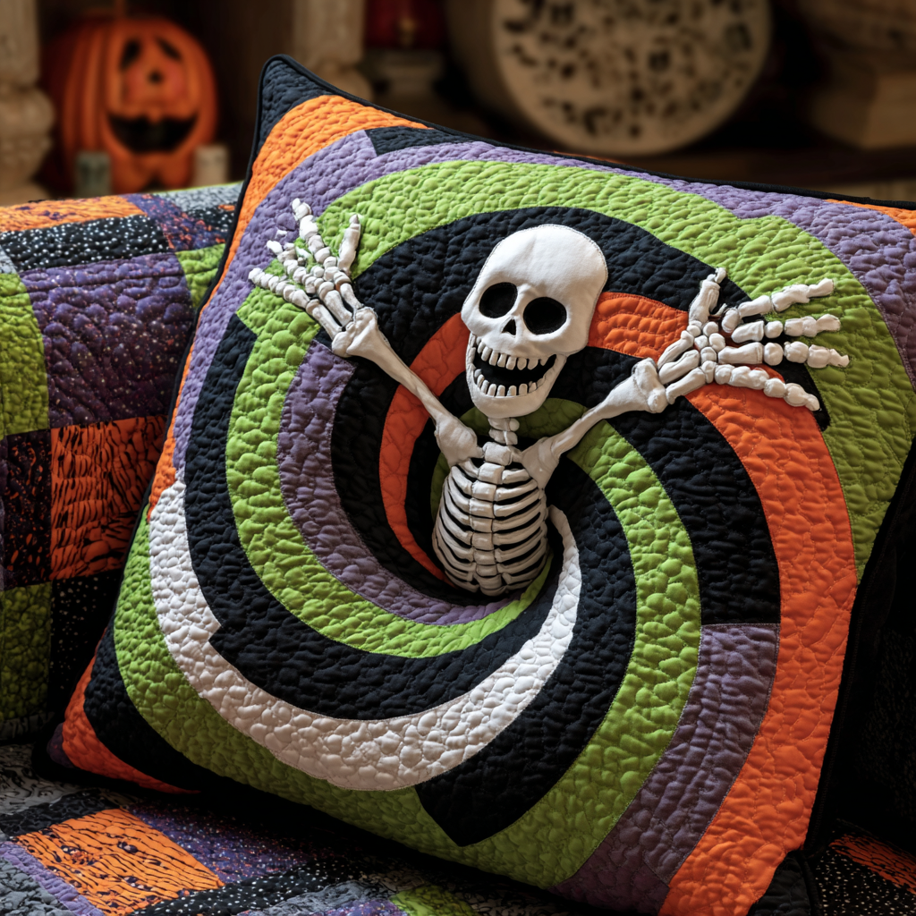 Candy Cone Abyss Quilted Pillow Case Decorative Pillow Cases Halloween Gift Ideas For Adults