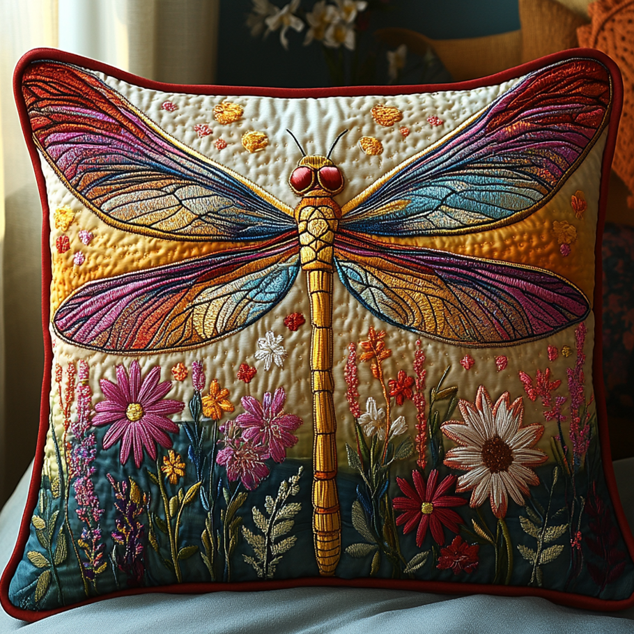 Celestial Dragonfly Quilted Pillow Case Couch Pillow Covers Dragonfly Gifts For Women