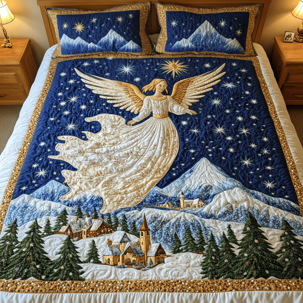 Celestial Glow Quilted Bedding Set Secret Santa Gift Ideas