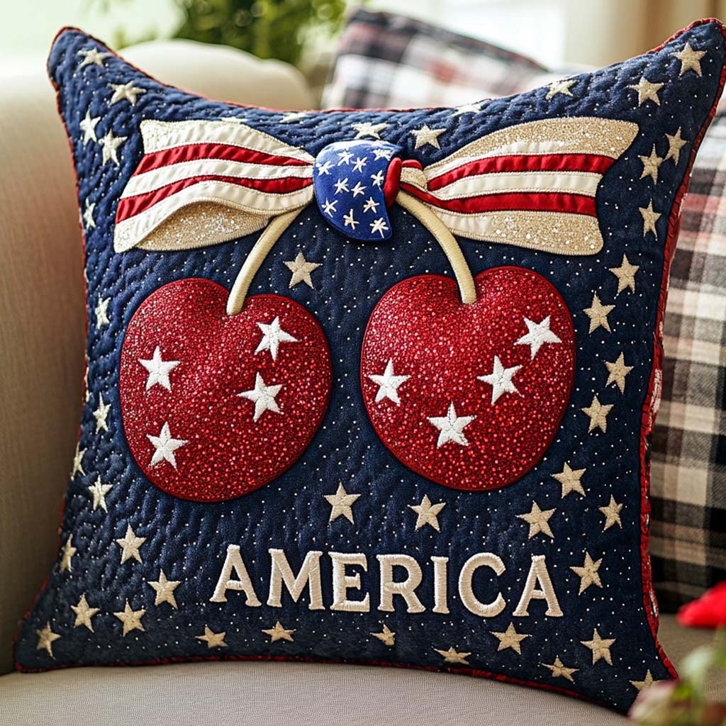 Cherry Glory Quilted Pillow Case Best Throw Pillow Covers Gift Ideas For Mom