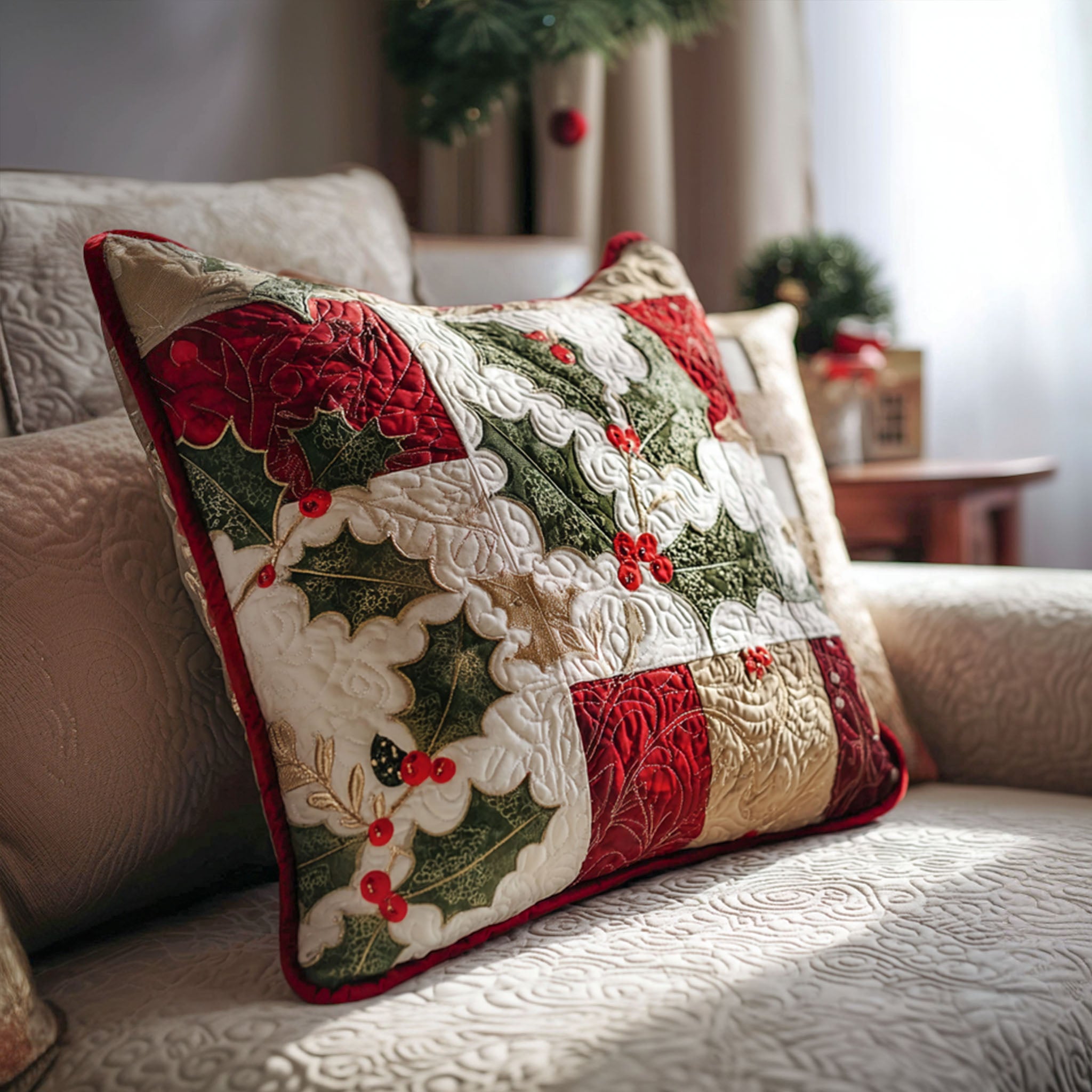 Christmas Quilted Pillow Case Holiday Pillow Covers Christmas Gifts For Grandparents