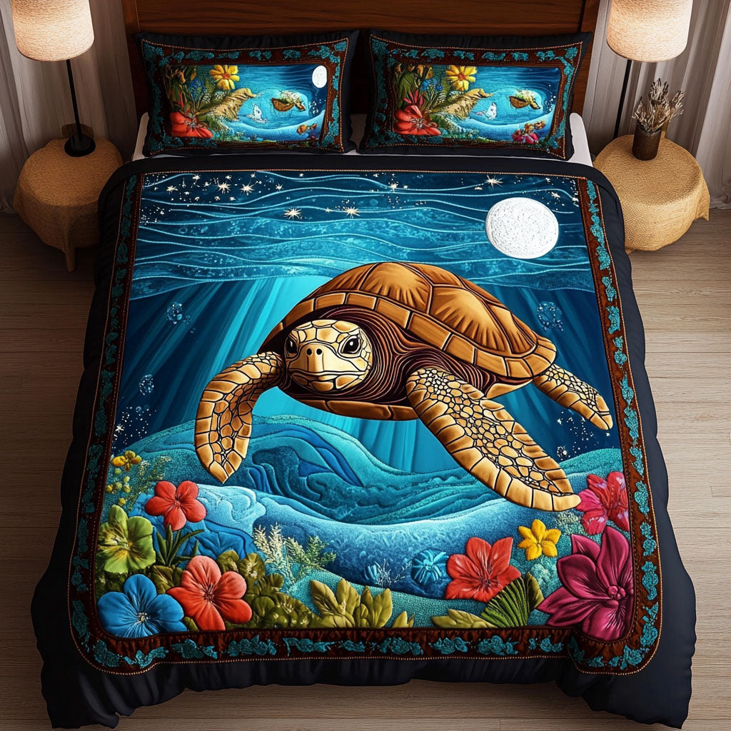 Coastal Drifter Quilted Bedding Set Gifts For An Ocean Lover