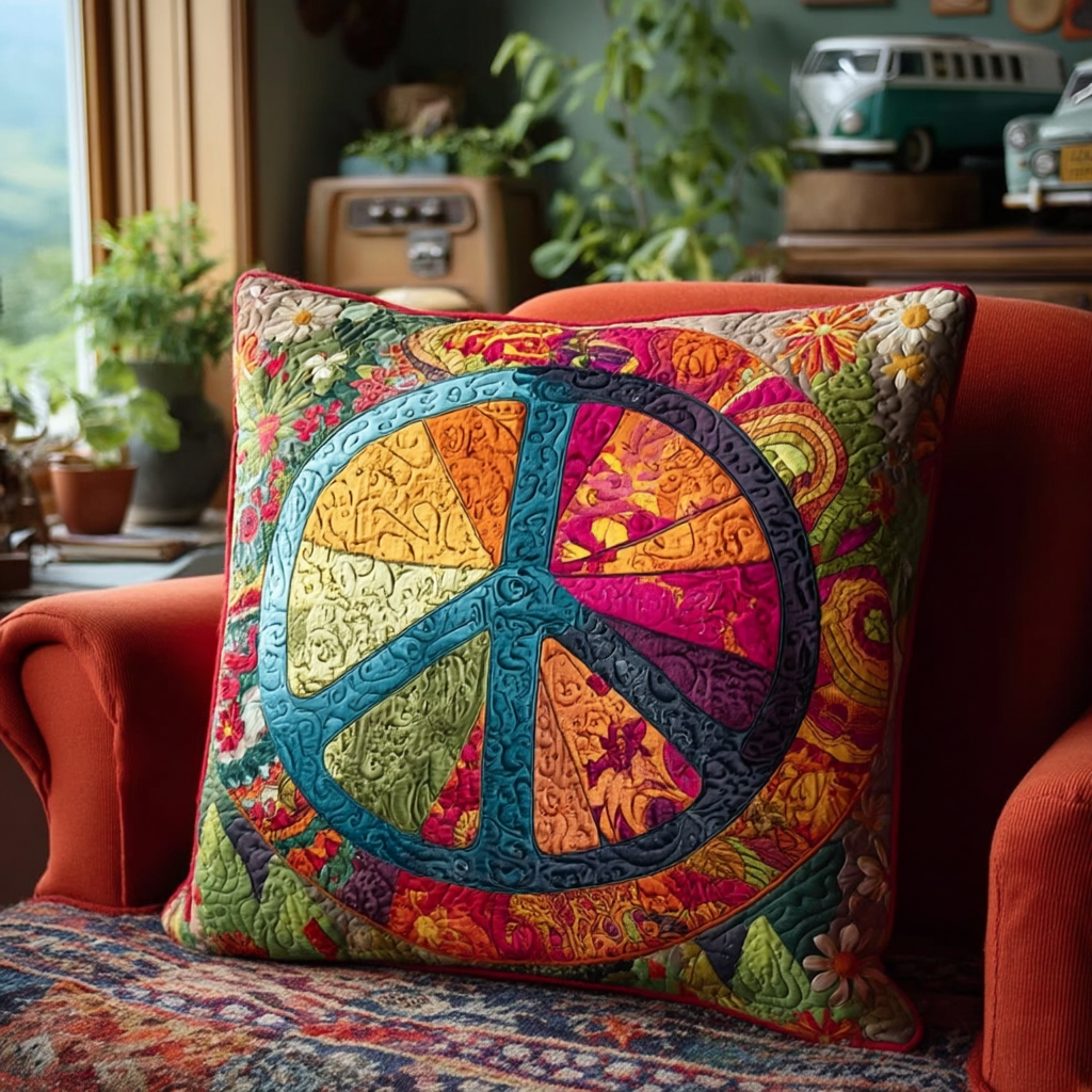 Cosmic Peace Night Quilted Pillow Case Nice Pillow Covers Best Christmas Gifts For Hippies
