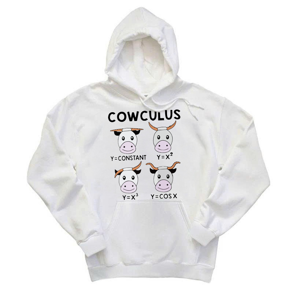 Cowculus Hoodie Funny Design Cow Learns Math Gifts For Everyone Basgiathsweatshirts