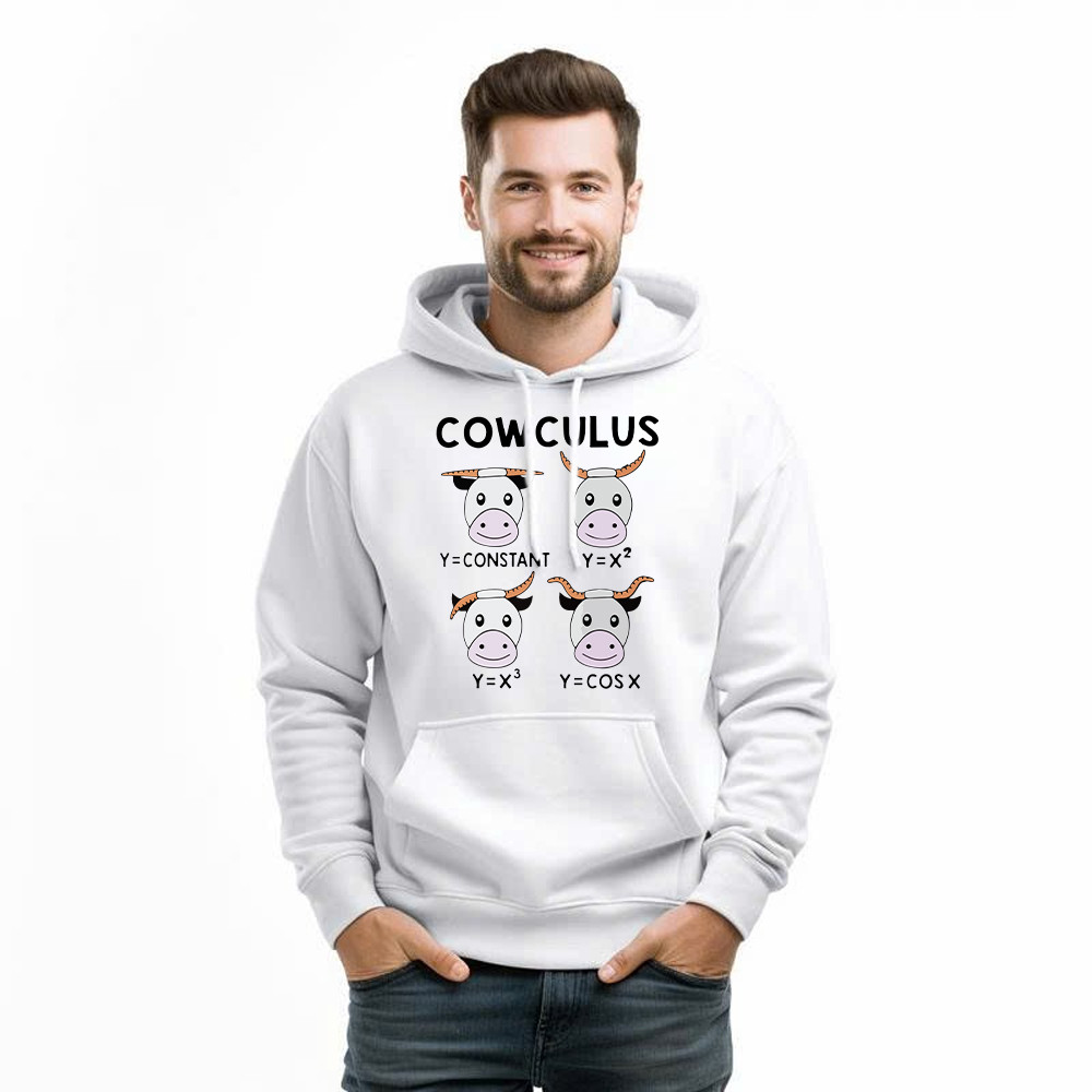 Cowculus Hoodie Funny Design Cow Learns Math Gifts For Everyone Basgiathsweatshirts - Image 2
