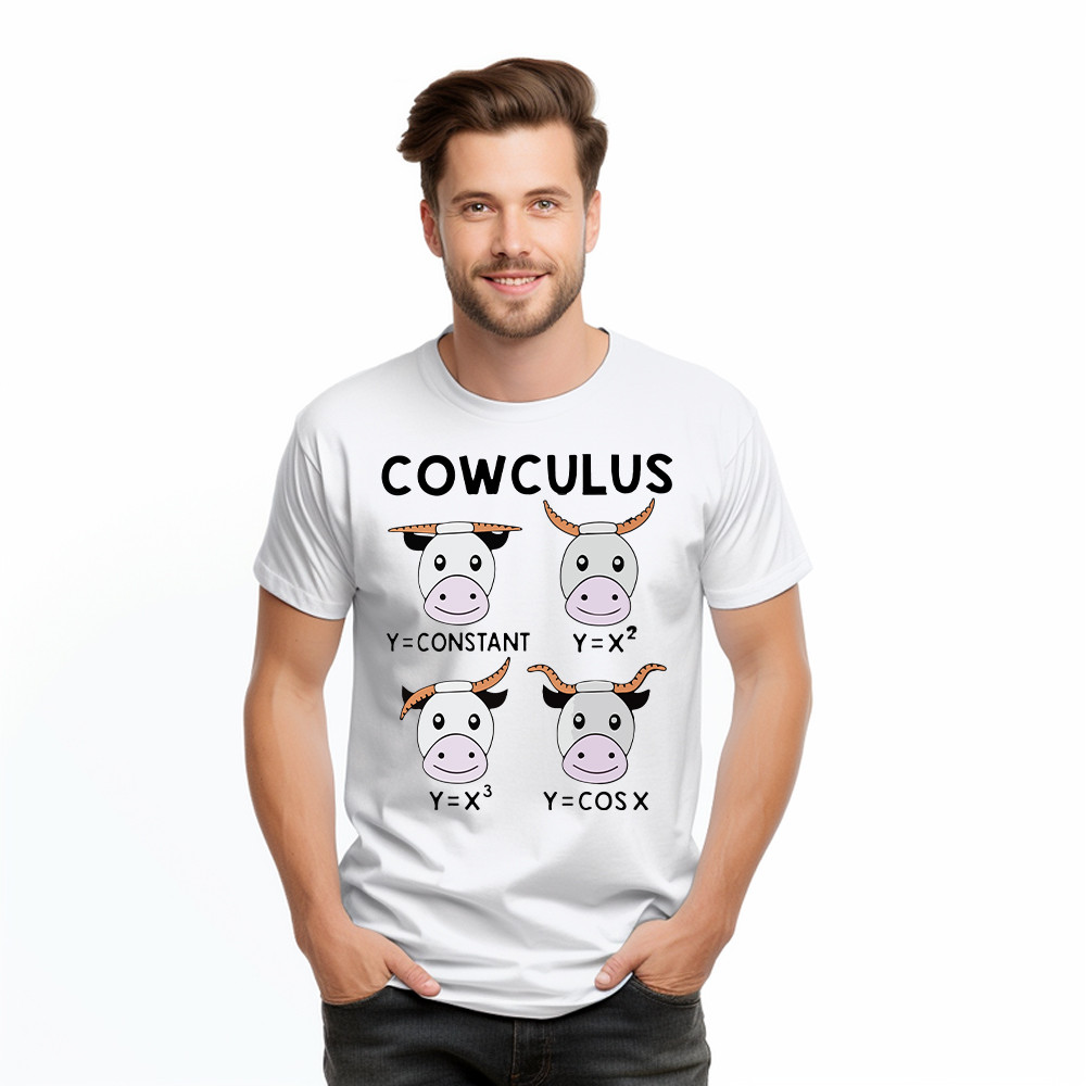 Cowculus T Shirt Funny Design Cow Learns Math Gifts For Everyone Basgiathsweatshirts - Image 3