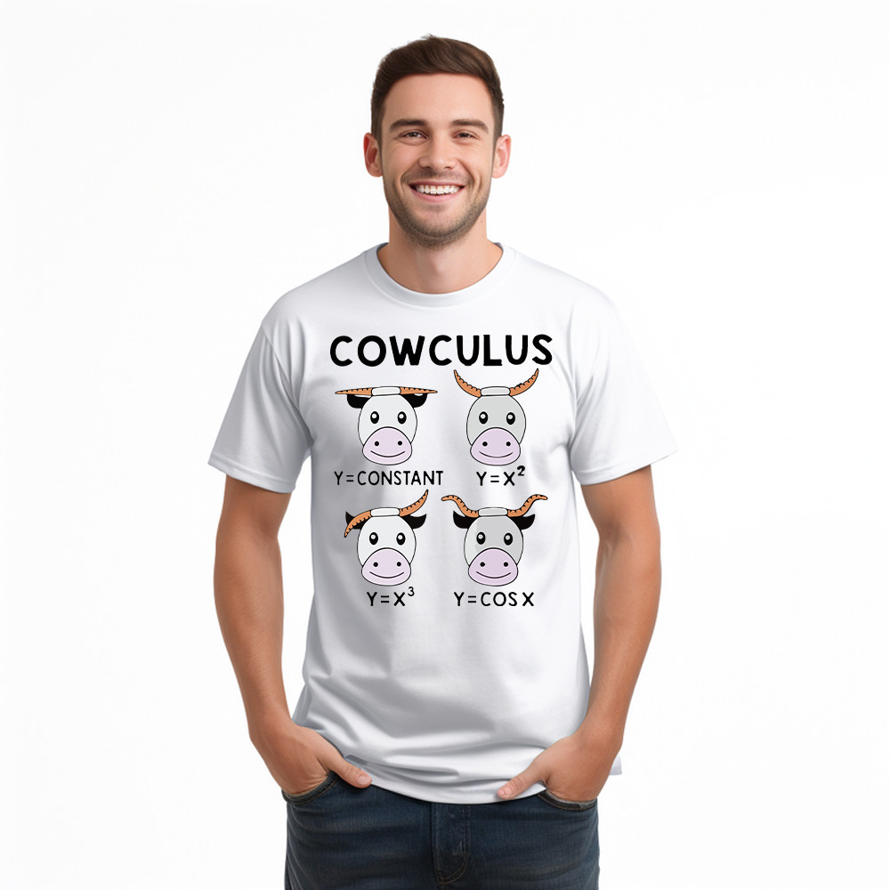 Cowculus T Shirt Funny Design Cow Learns Math Gifts For Everyone Basgiathsweatshirts - Image 2