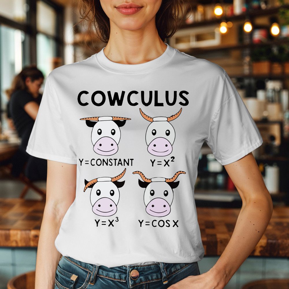 Cowculus T Shirt Funny Design Cow Learns Math Gifts For Everyone Basgiathsweatshirts - Image 4