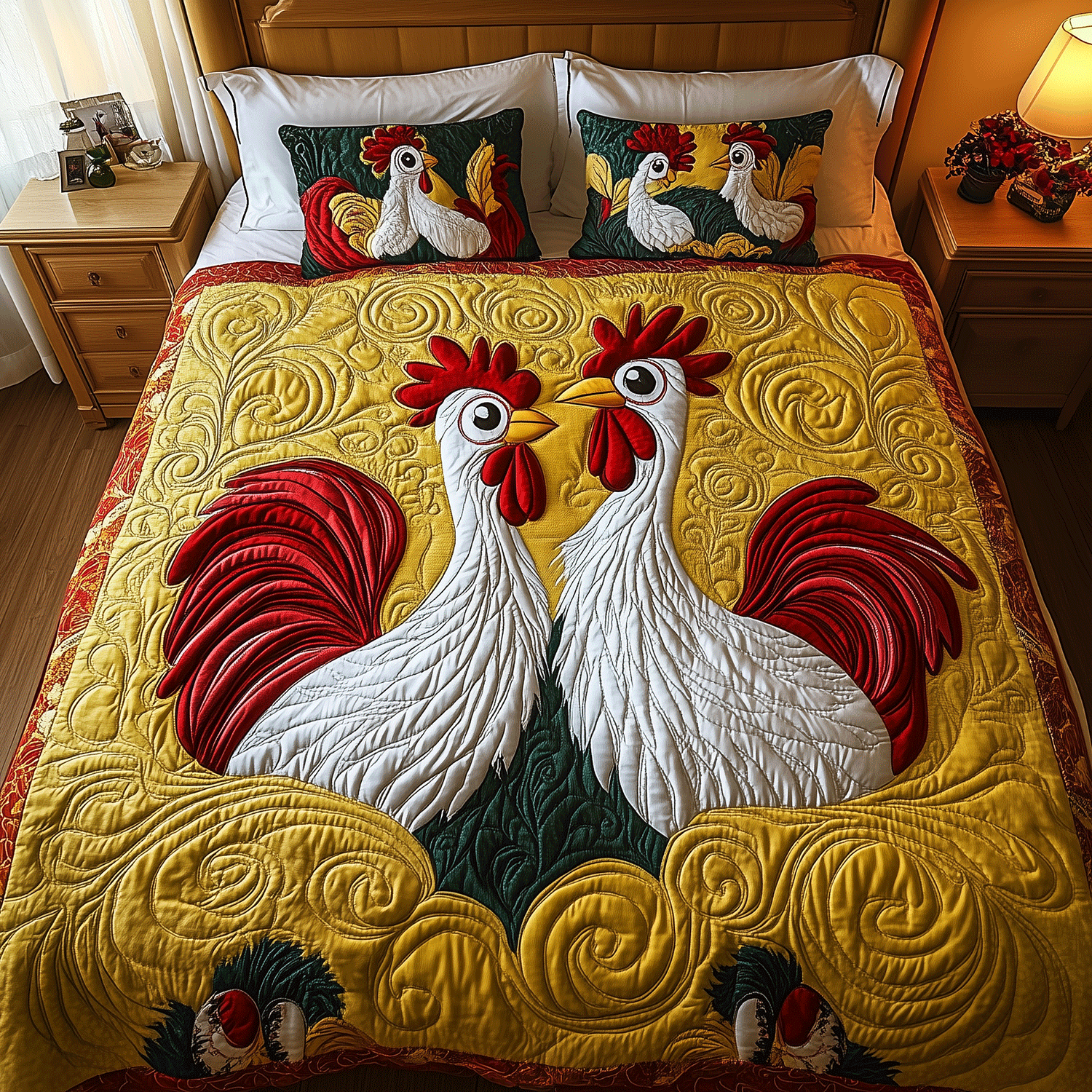 Crazy Coop Quilted Bedding Set Best Gifts For Flower Lovers