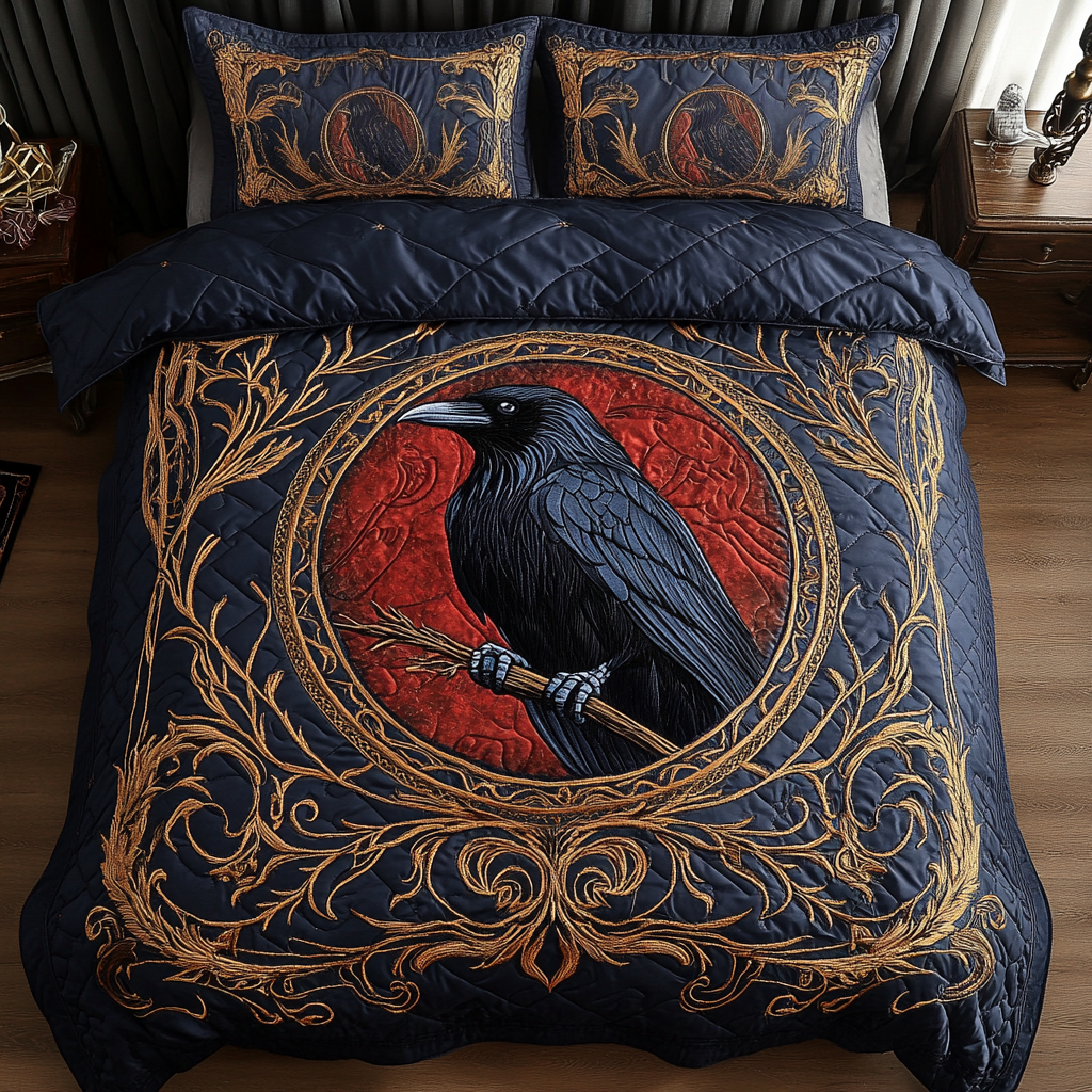 Dark Watcher Quilted Bedding Set Employee Christmas Gift Ideas 2024
