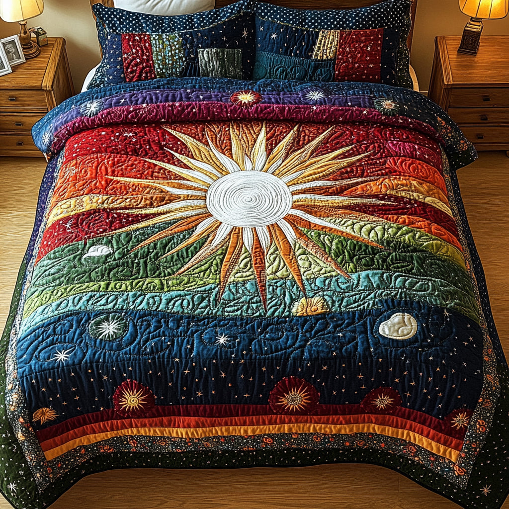 Daylight Charm Quilted Bedding Set Christmas Floral Gifts