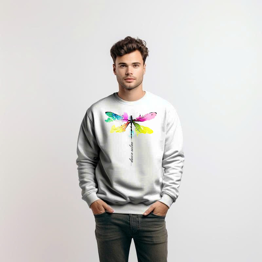 Deixe Estar Colorful Dragonfly Shirt Music Themed Animal Sweatshirt Gift For Teens Basgiathsweatshirts - Image 2