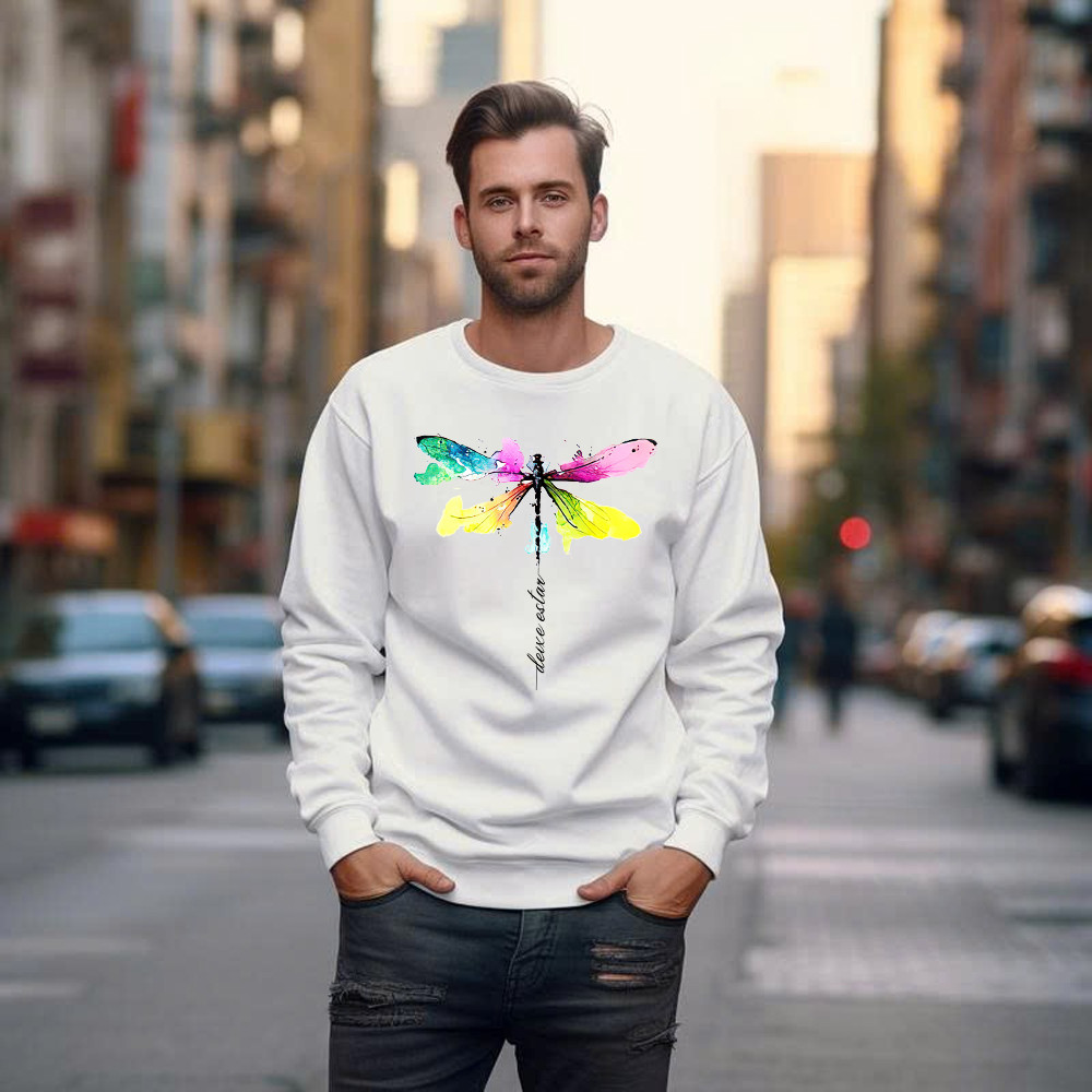 Deixe Estar Colorful Dragonfly Shirt Music Themed Animal Sweatshirt Gift For Teens Basgiathsweatshirts - Image 3