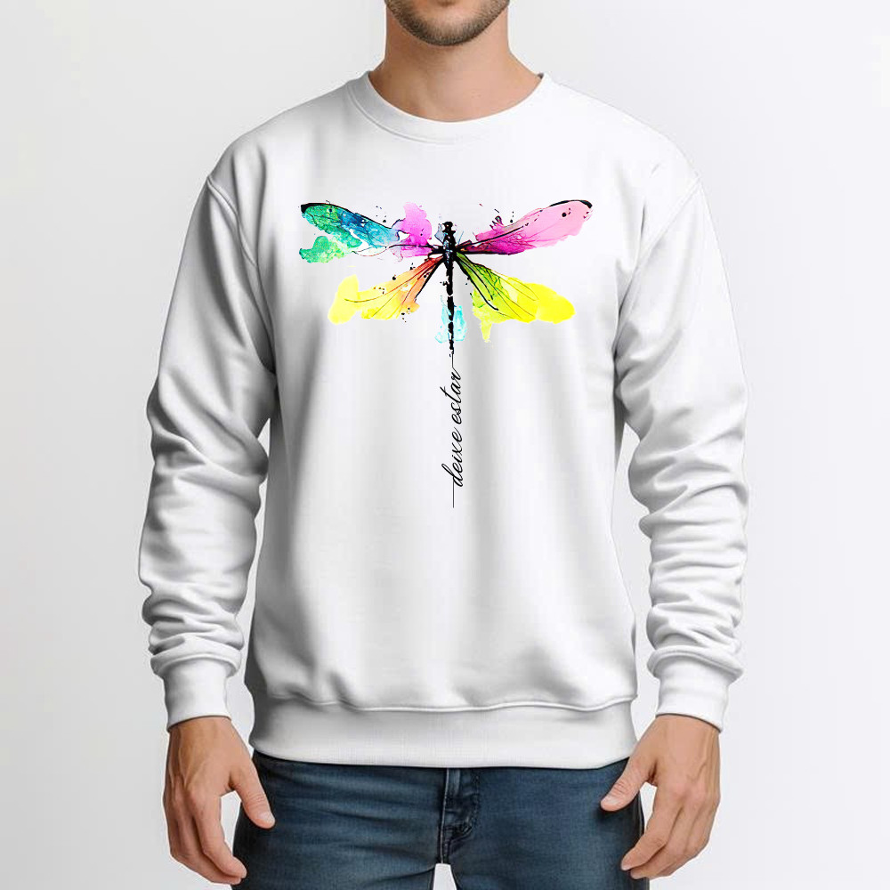 Deixe Estar Colorful Dragonfly Shirt Music Themed Animal Sweatshirt Gift For Teens Basgiathsweatshirts - Image 5