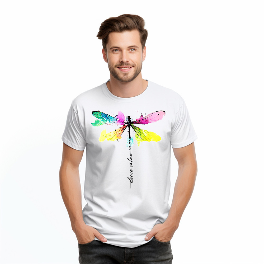 Deixe Estar Colorful Dragonfly Shirt Music Themed Animal T-Shirt Gift For Teens Basgiathsweatshirts - Image 2