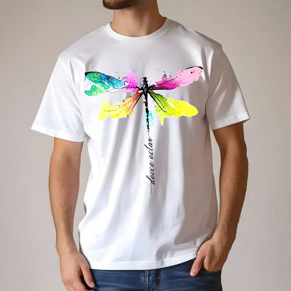 Deixe Estar Colorful Dragonfly Shirt Music Themed Animal T-Shirt Gift For Teens Basgiathsweatshirts - Image 5